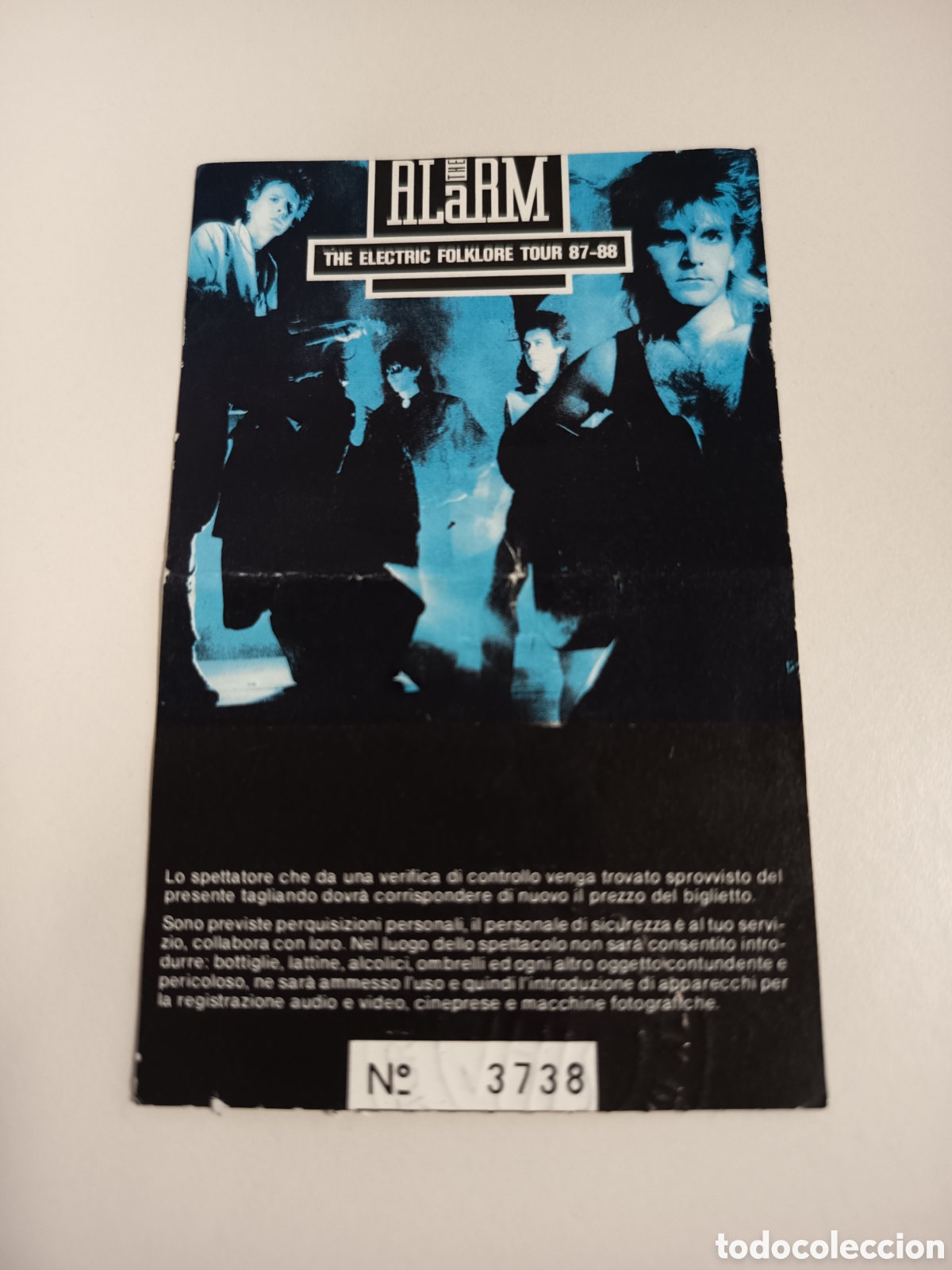 Entradas antiguas de conciertos: Entrada original concierto The Alarm 1988 Italia ticket biglietto billet
