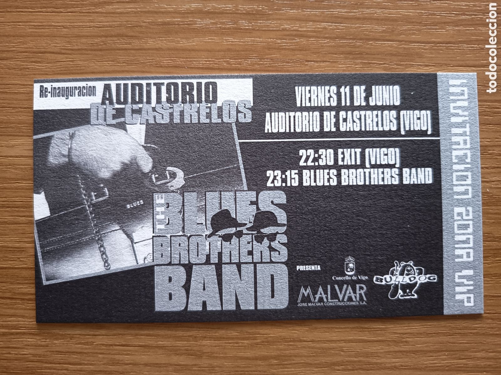 Entradas antiguas de conciertos: Entrada original concierto Blues Brothers Band del 1999 Vigo (Espa&ntilde;a) ticket biglietto billet