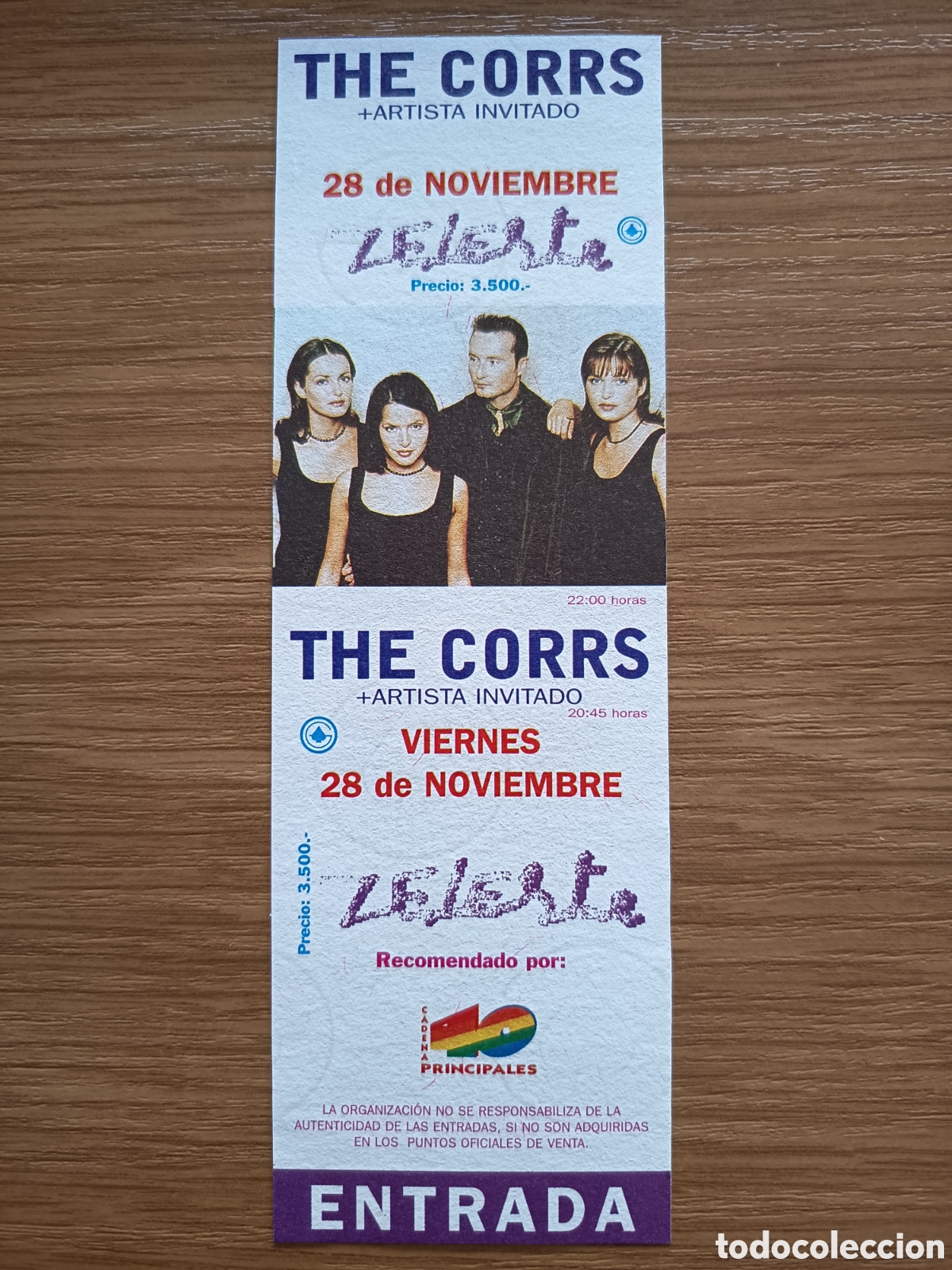 Entradas antiguas de conciertos: Entrada original concierto The Corrs 1996 Barcelona (Espa&ntilde;a) ticket biglietto billet