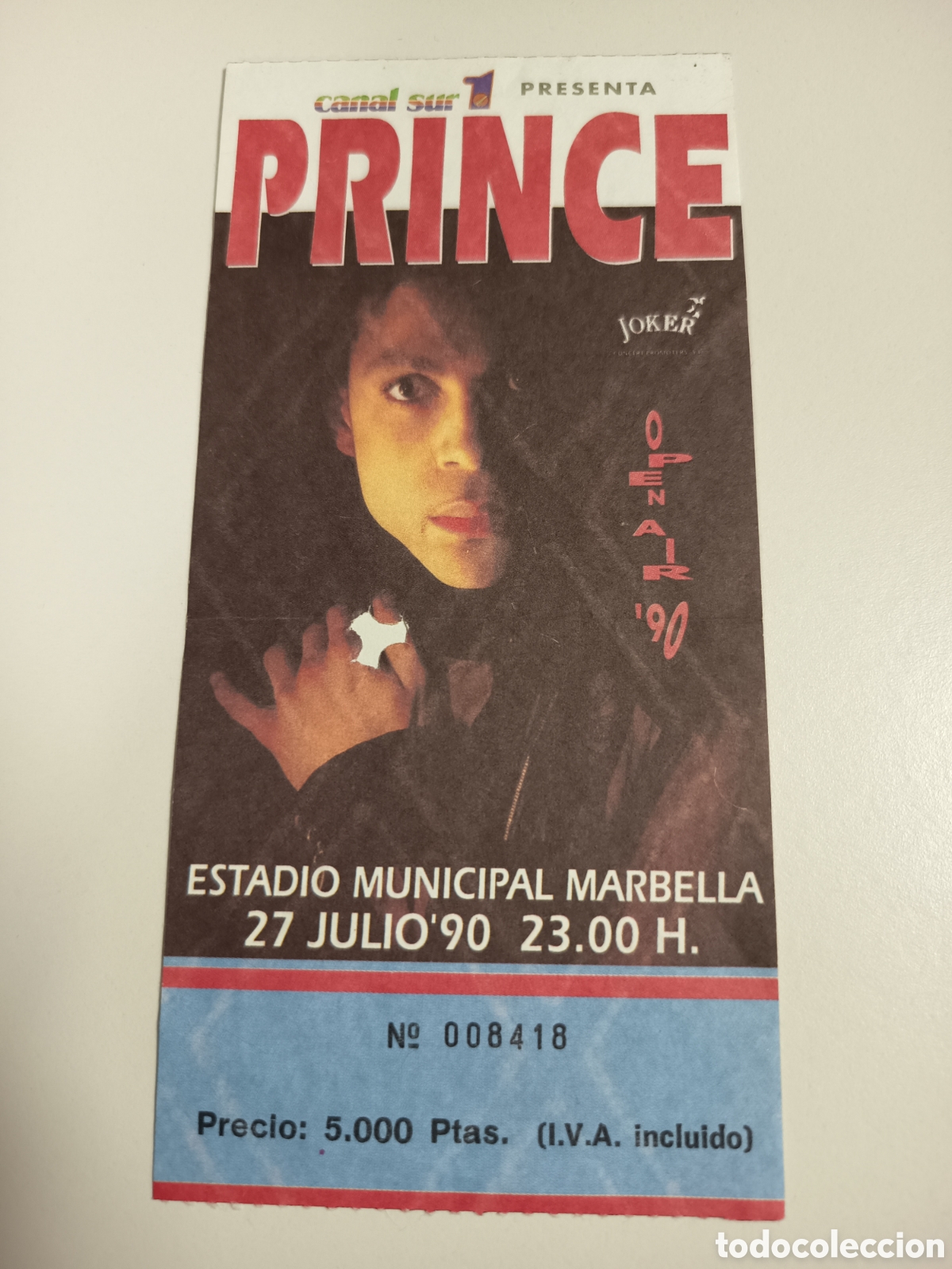 Entradas antiguas de conciertos: Entrada original concierto Prince 1990 Marbella (Espa&ntilde;a) ticket biglietto billet
