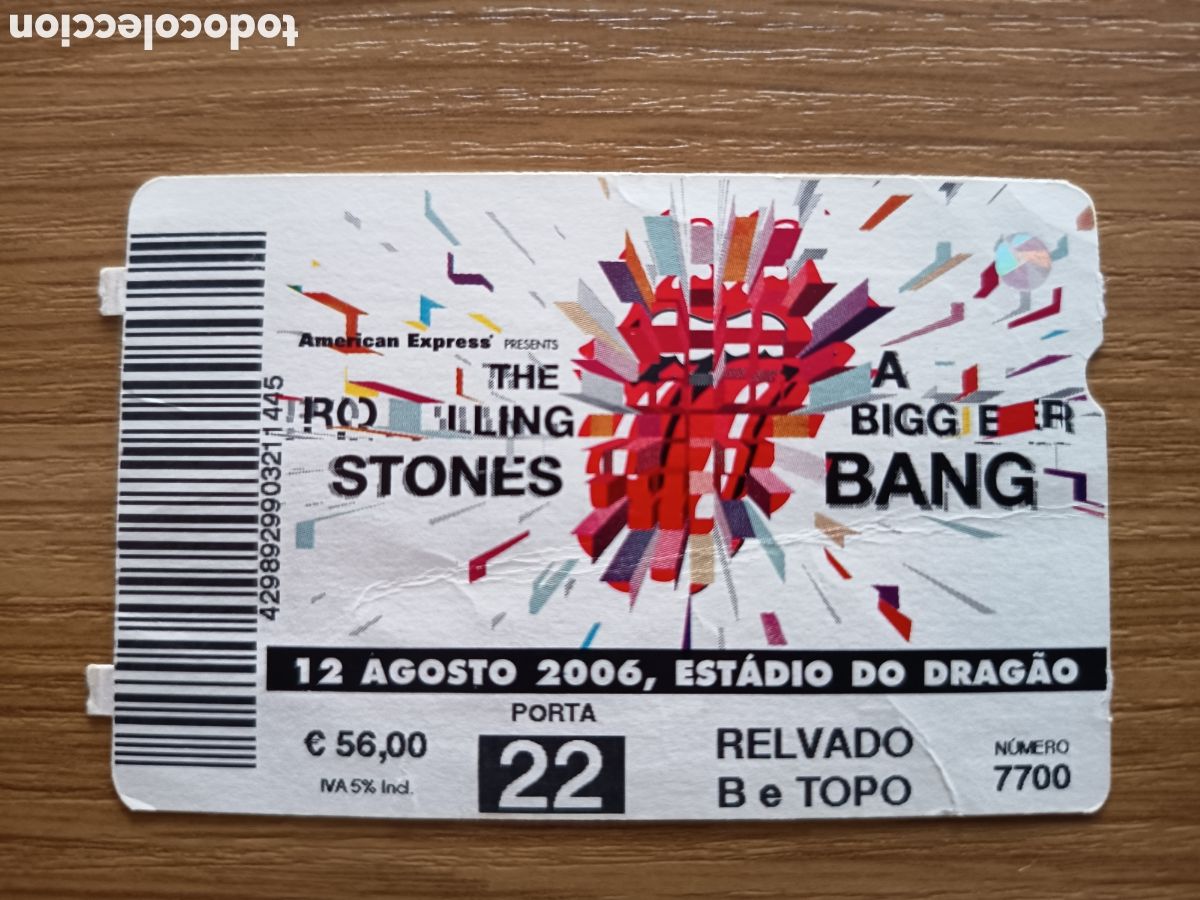 Entradas antiguas de conciertos: Entrada original concierto Rolling Stones 2006 Lisboa (Portugal) ticket biglietto billet