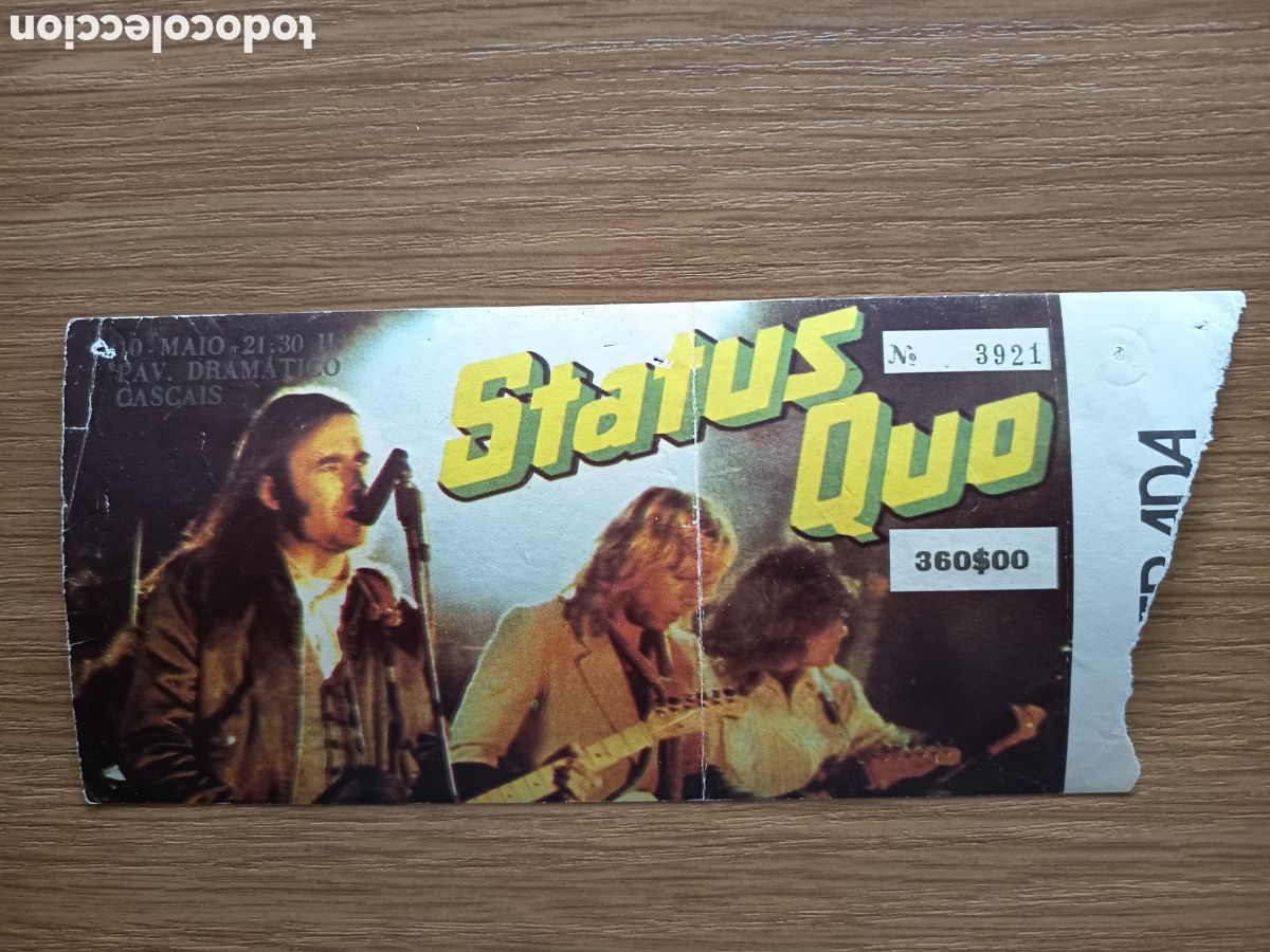 Entradas antiguas de conciertos: Entrada original concierto Status Quo 1981 Cascais (Portugal) ticket biglietto billet