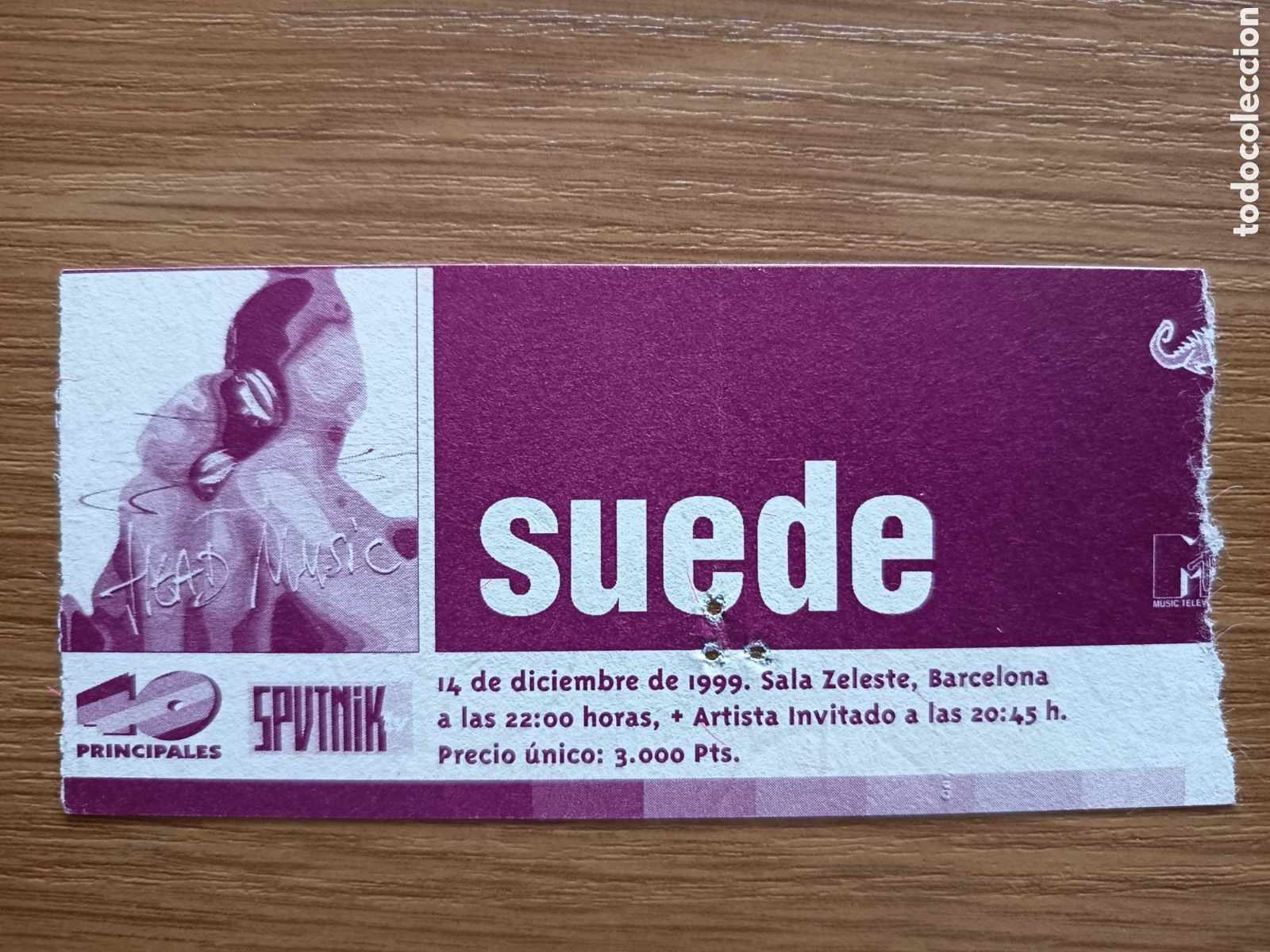 Entradas antiguas de conciertos: Entrada original concierto Suede 1999 Barcelona (Espa&ntilde;a) ticket biglietto billet