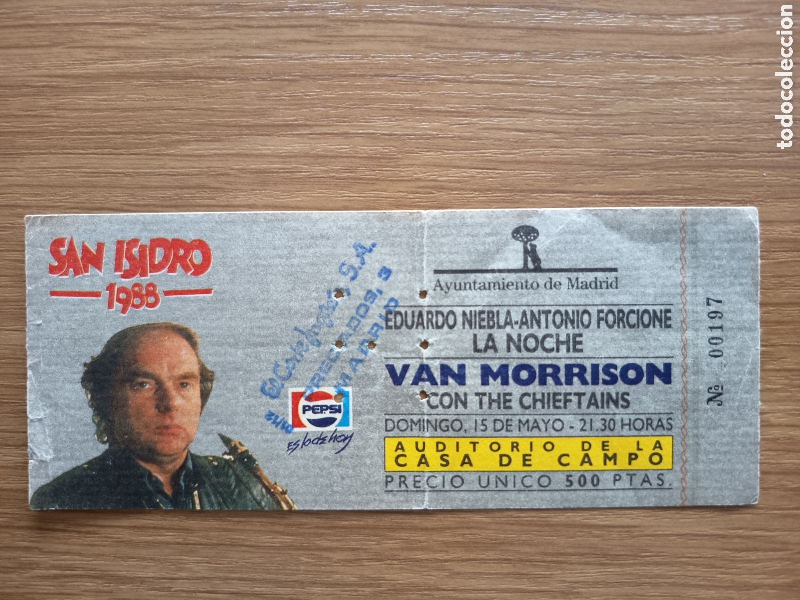 Entradas antiguas de conciertos: Entrada original concierto Van Morrison 1988 Madrid (Espa&ntilde;a) ticket biglietto billet