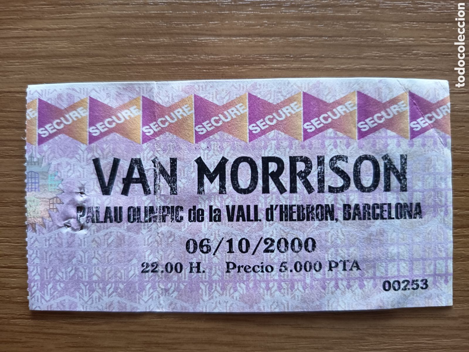 Entradas antiguas de conciertos: Entrada original concierto Van Morrison 2000 Barcelona (Espa&ntilde;a) ticket biglietto billet