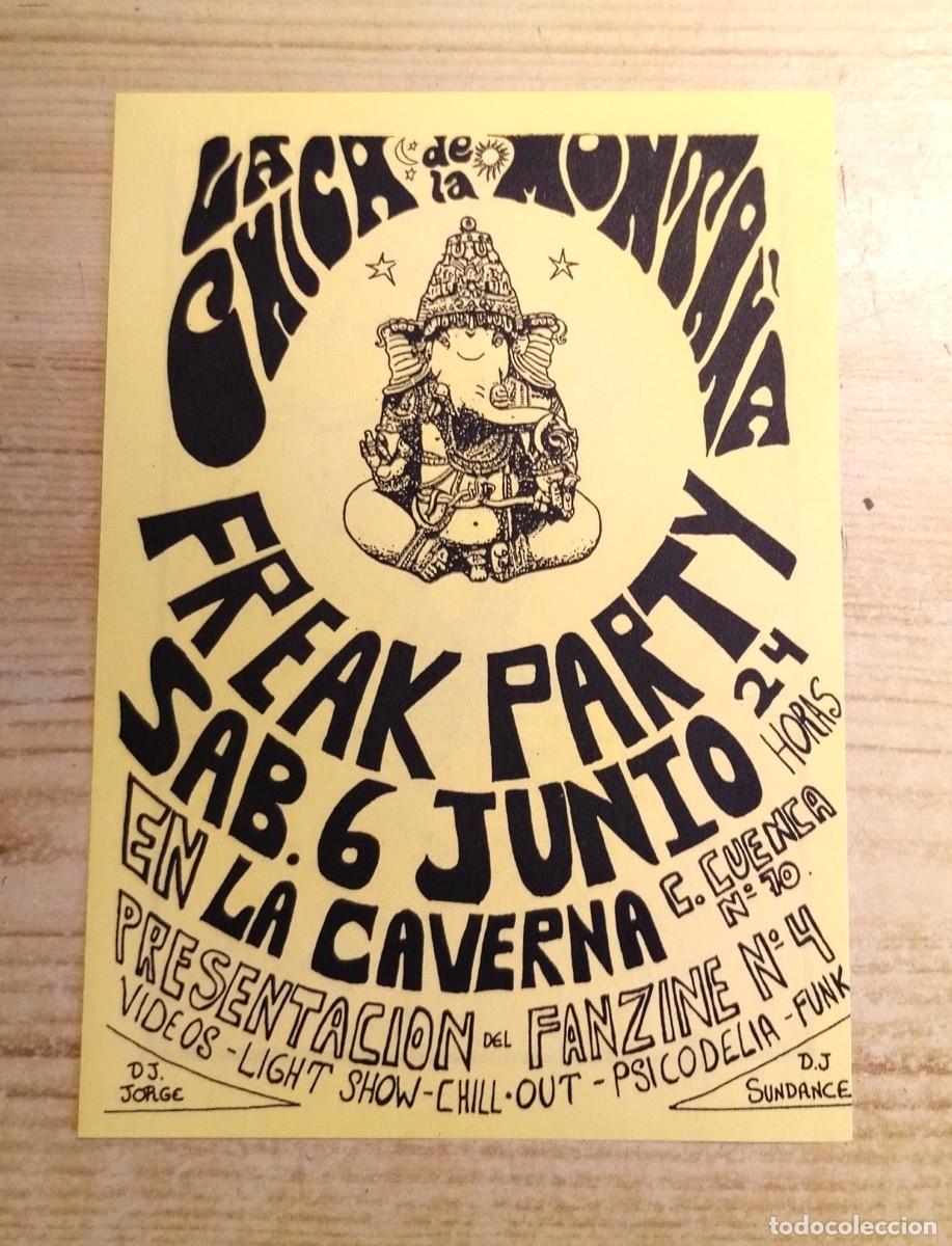 Entradas antiguas de conciertos: FLYER FREAK PARTY LA CHICA DE LA MONTA&Ntilde;A - VALENCIA 1998 - DIF&Iacute;CIL