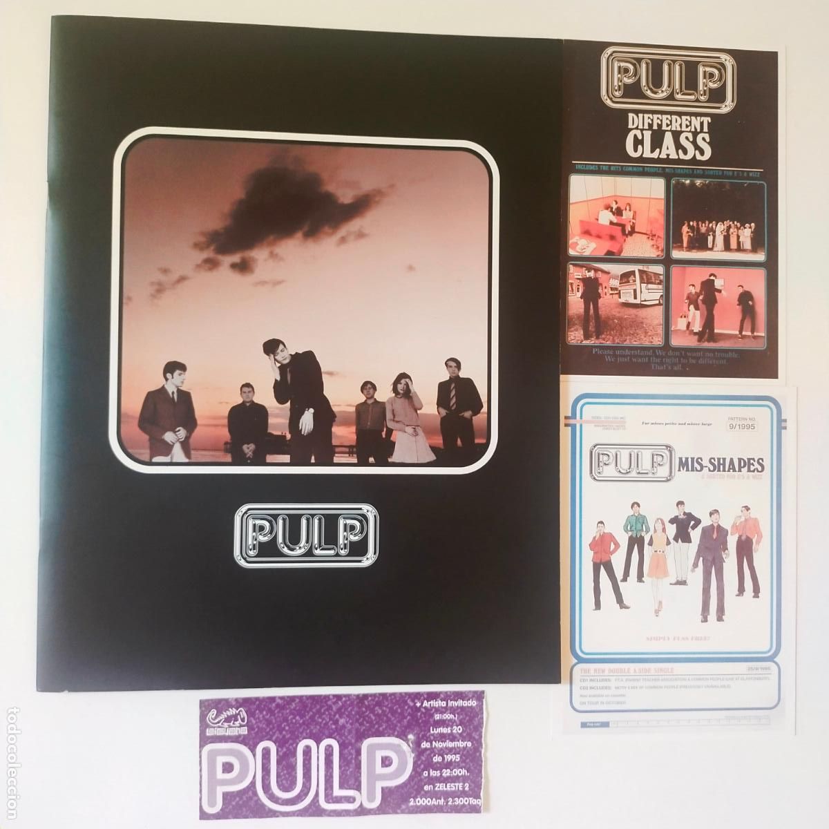Entradas antiguas de conciertos: PUPL- TOUR PROGRAM 1995 FIRMADO POR LA BANDA + ENRADA CONCIERTO BARCELONA+ 2 POSTALES PROMOCIONALES.