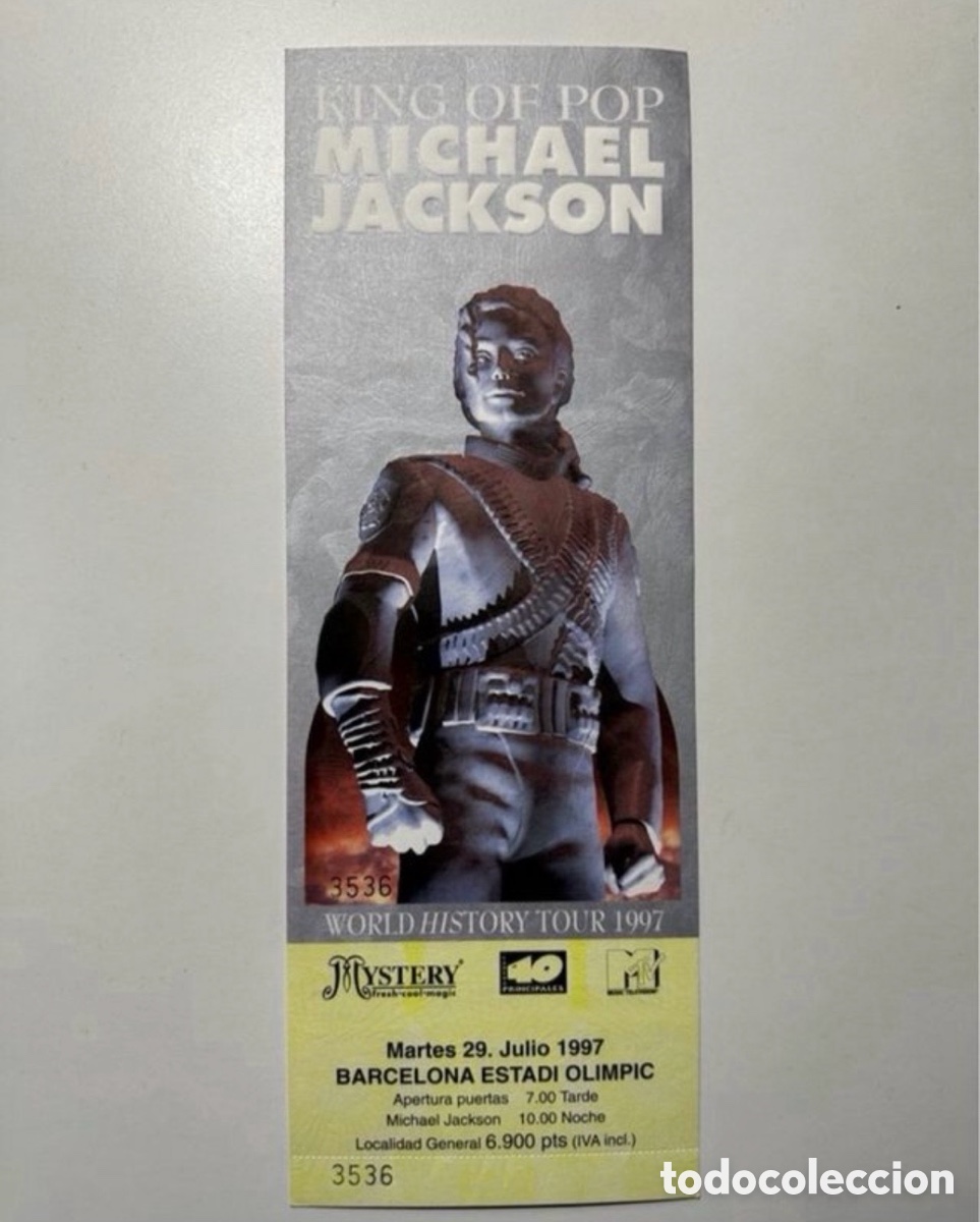 Entradas antiguas de conciertos: Entrada concierto Michael Jackson