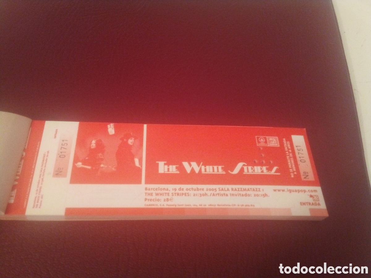 Entradas antiguas de conciertos: THE WHITE STRIPES taco 50 entradas completas Barcelona 2005 TOUR 01751-01800