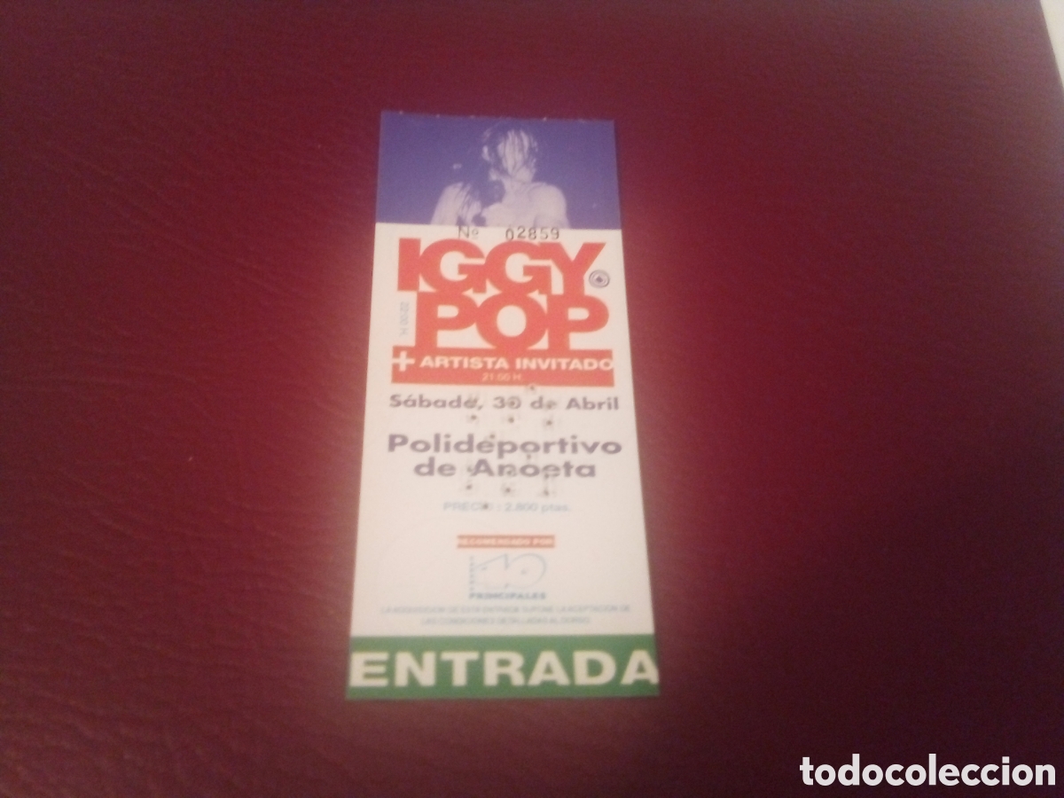 Entradas antiguas de conciertos: IGGY POP entrada completa 1994 San Sebasti&aacute;n 859