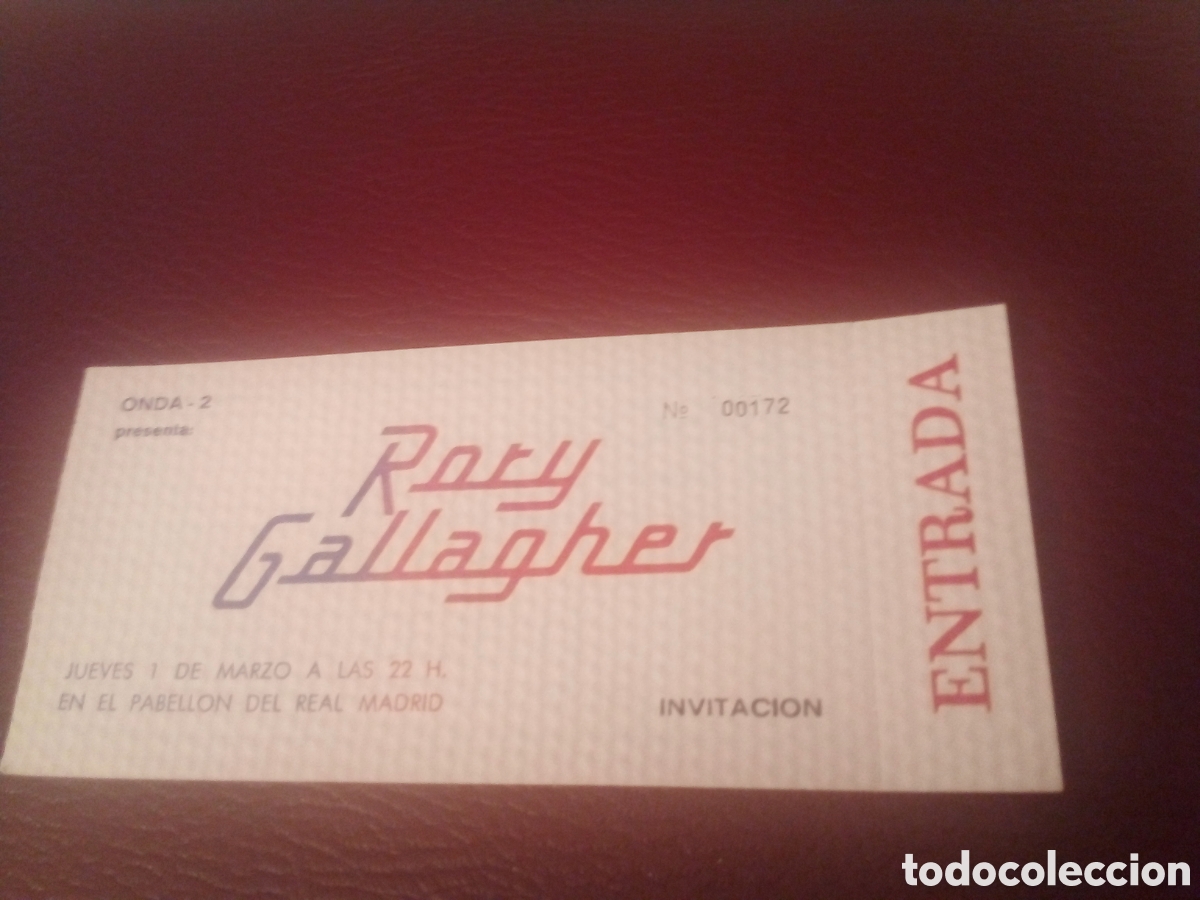 Entradas antiguas de conciertos: RORY GALLAGHER entrada completa 1979 Madrid 172