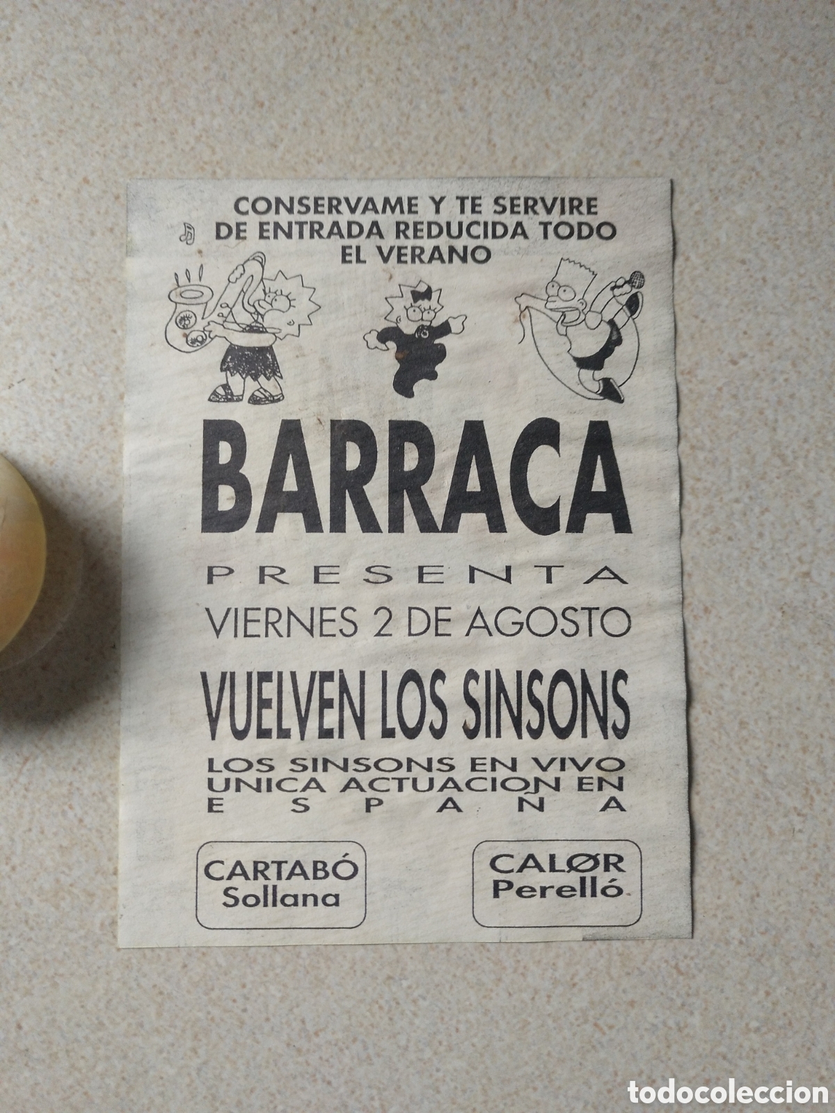 Entradas antiguas de conciertos: POSTAL FLYER DISCOTECA BARRACA VALENCIA - Foto 2