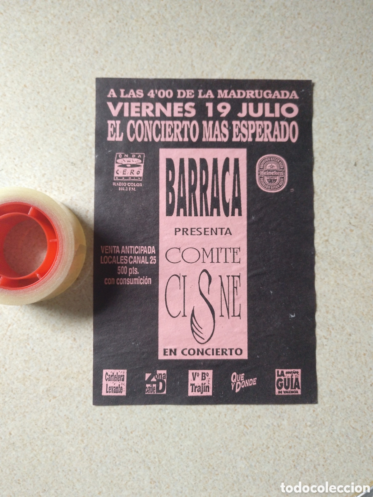 Entradas antiguas de conciertos: POSTAL FLYER DISCOTECA BARRACA VALENCIA