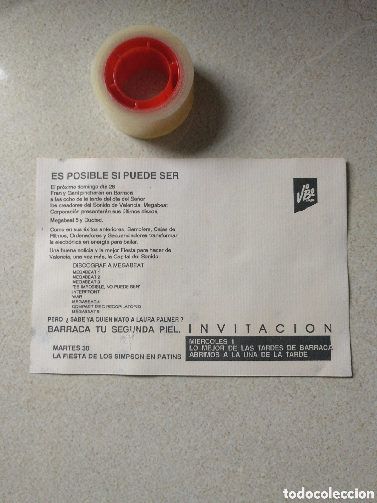Entradas antiguas de conciertos: POSTAL FLYER DISCOTECA BARRACA VALENCIA - Foto 2