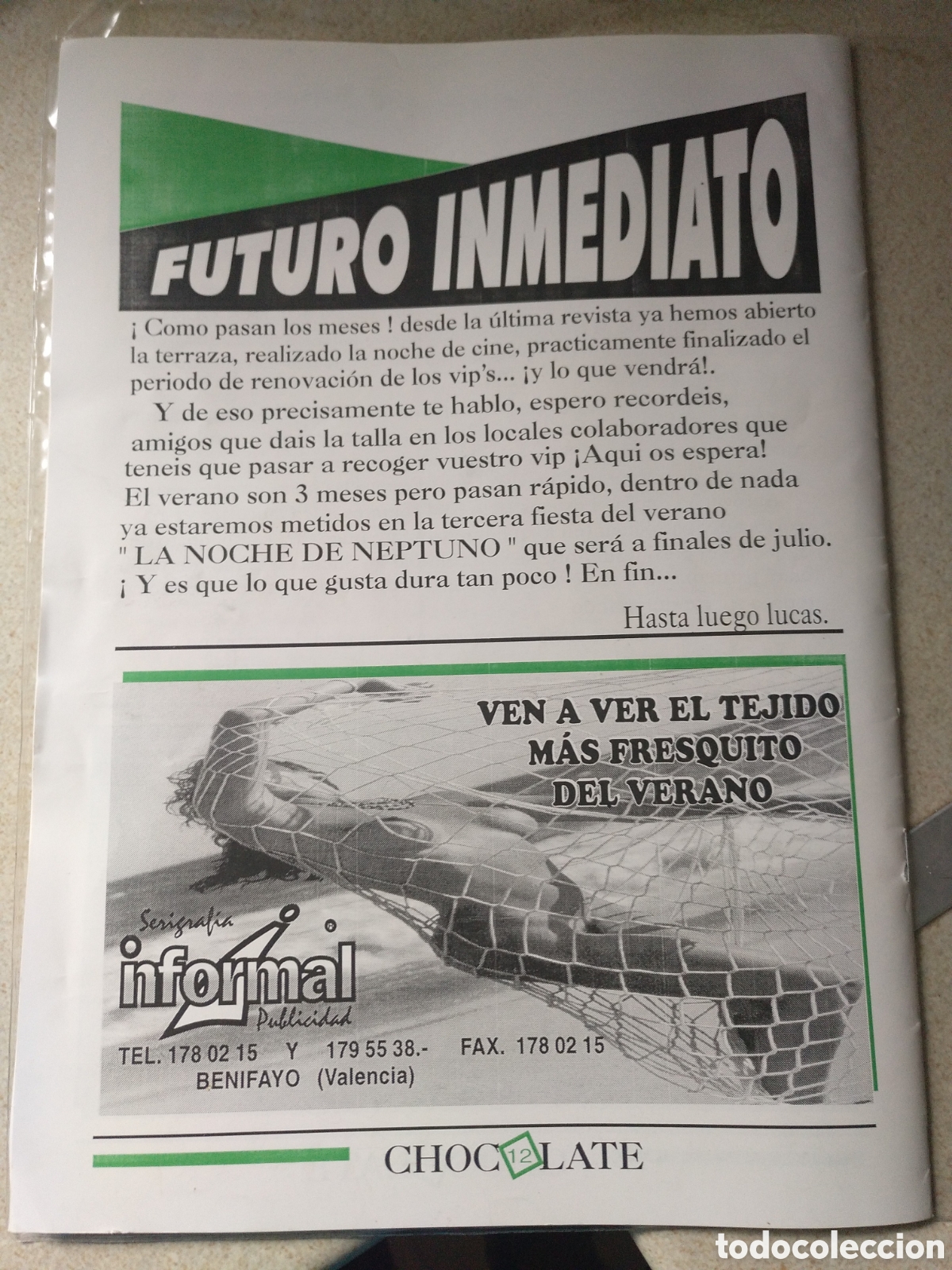 Entradas antiguas de conciertos: REVISTA DISCOTECA CHOCOLATE A&Ntilde;O 95, - Foto 4