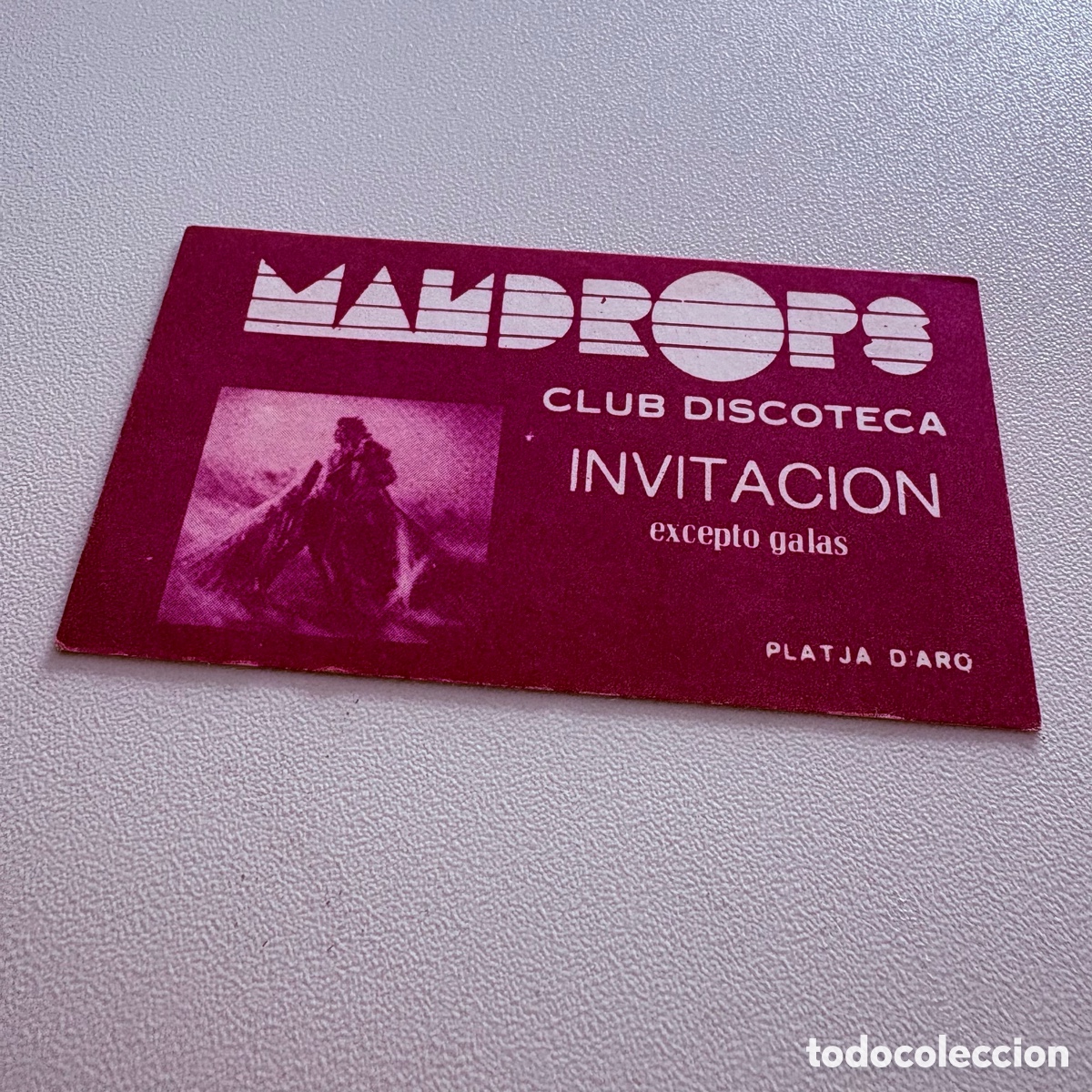Entradas antiguas de conciertos: invitaci&oacute;n flyer mandrops club discoteca platja d&rsquo;aro girona playa de aro