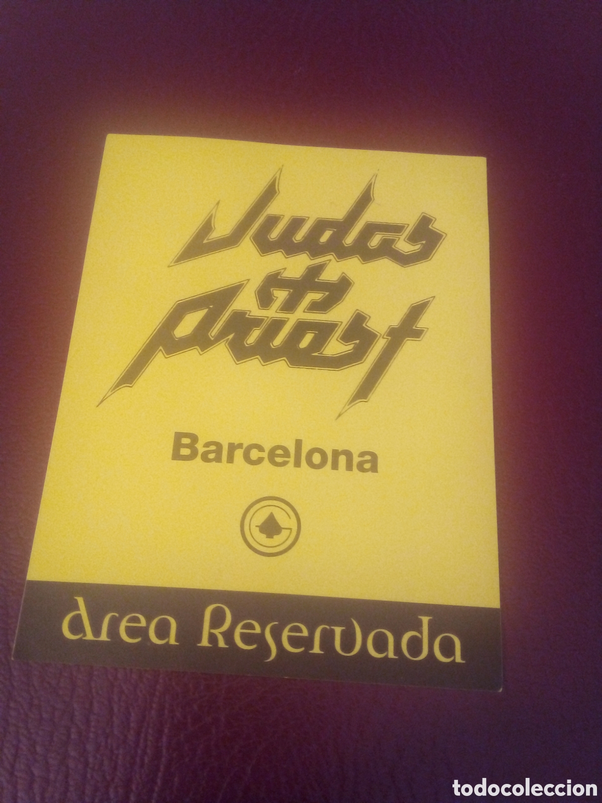Entradas antiguas de conciertos: JUDAS PRIEST pase backstage &Aacute;rea reservada 1993 Barcelona
