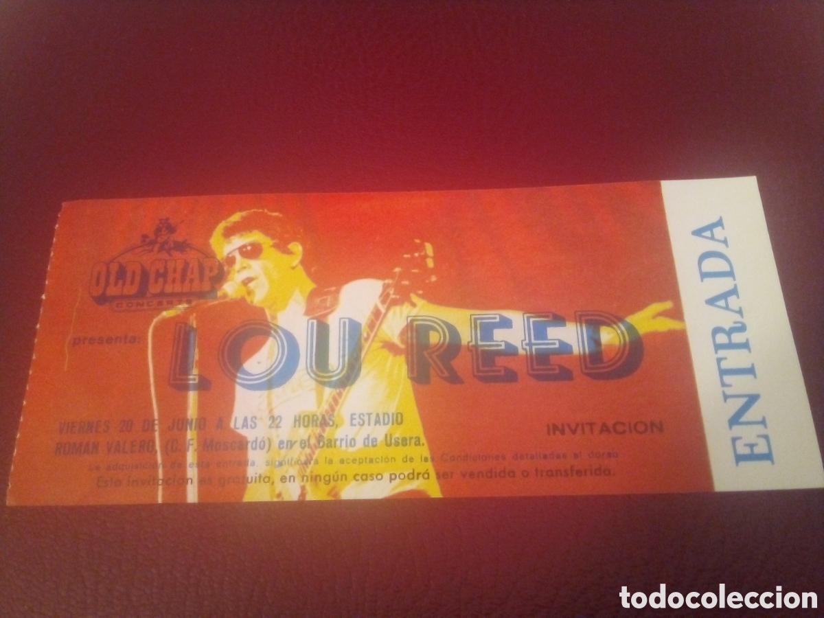 Entradas antiguas de conciertos: LOU REED entrada completa Madrid 1980