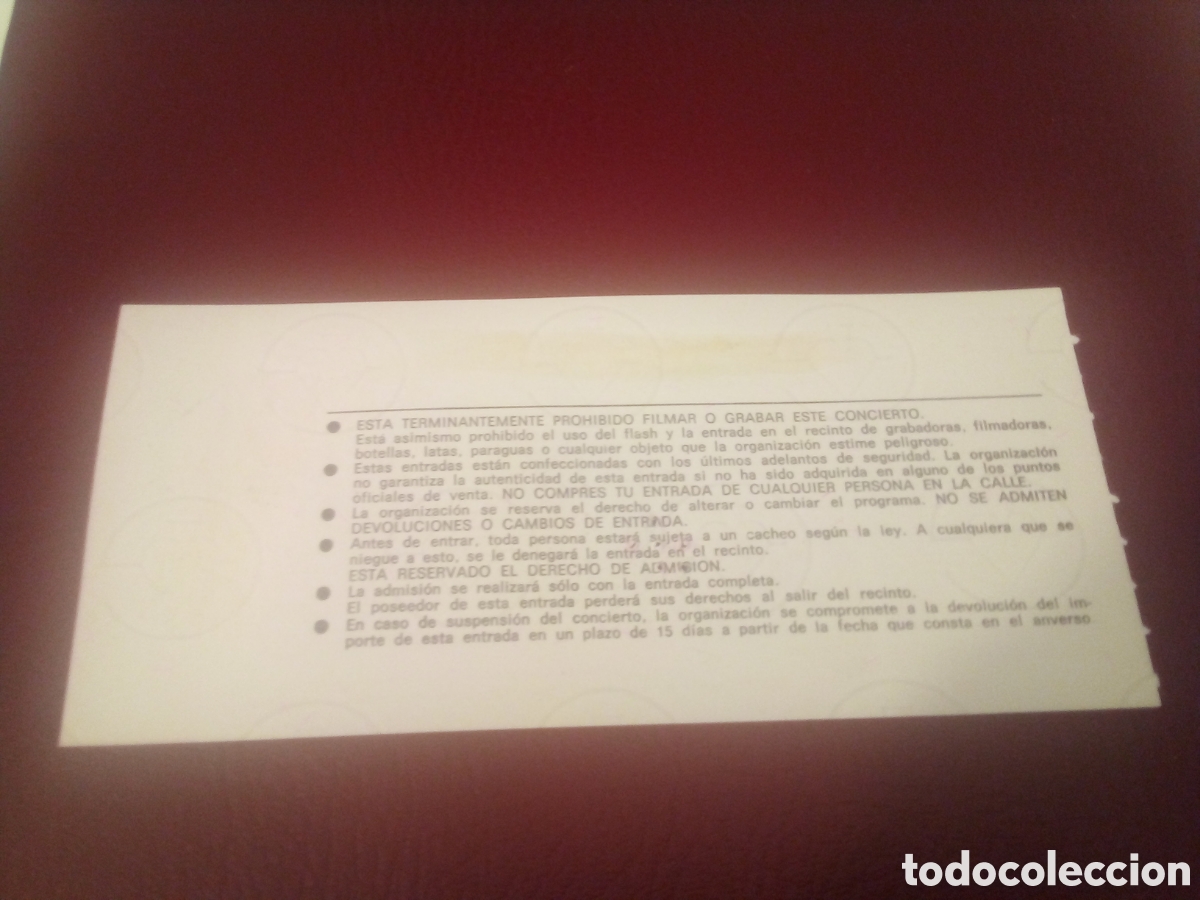 Entradas antiguas de conciertos: GARY MOORE entrada completa 1985 Barcelona 252 - Foto 2