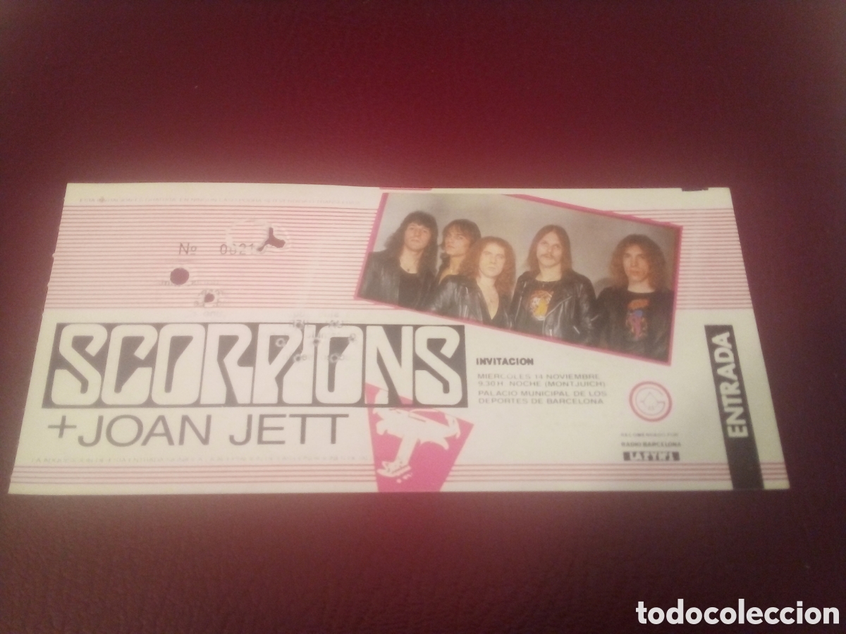 Entradas antiguas de conciertos: SCORPIONS + JOAN JETT entrada completa 1984 Barcelona 210
