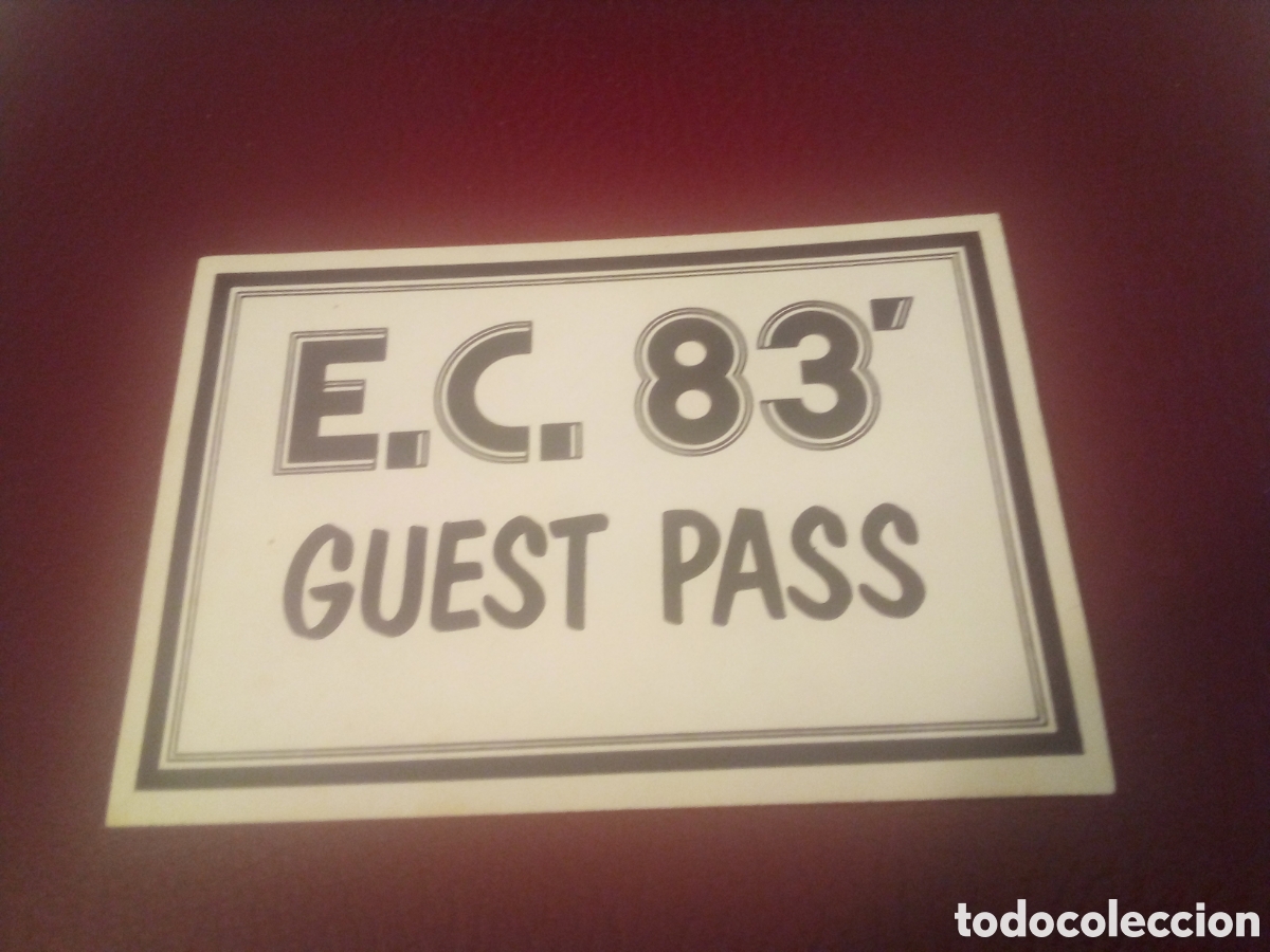 Entradas antiguas de conciertos: ERIC CLAPTON pase backstage 1983 Espa&ntilde;a Guest pass