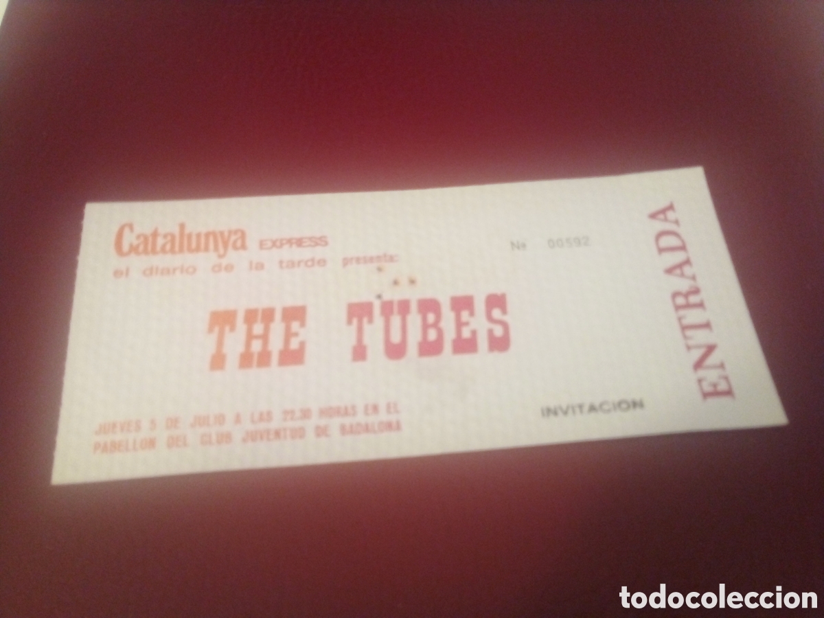 Entradas antiguas de conciertos: THE TUBES entrada completa 1979 Badalona 592