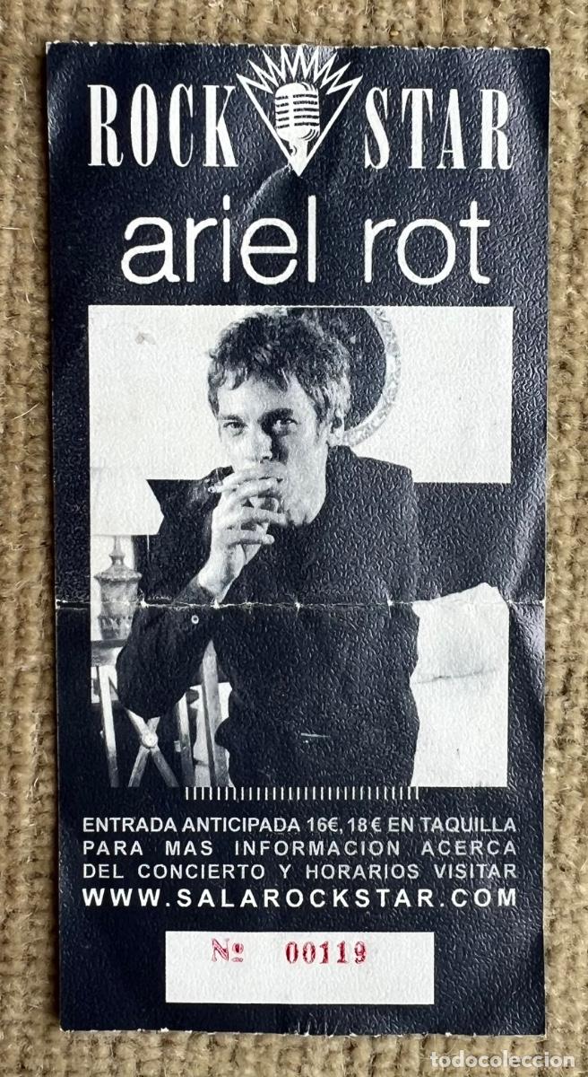 Entradas antiguas de conciertos: Entrada concierto de Ariel Rot - Sala Rock Star (Bilbao)