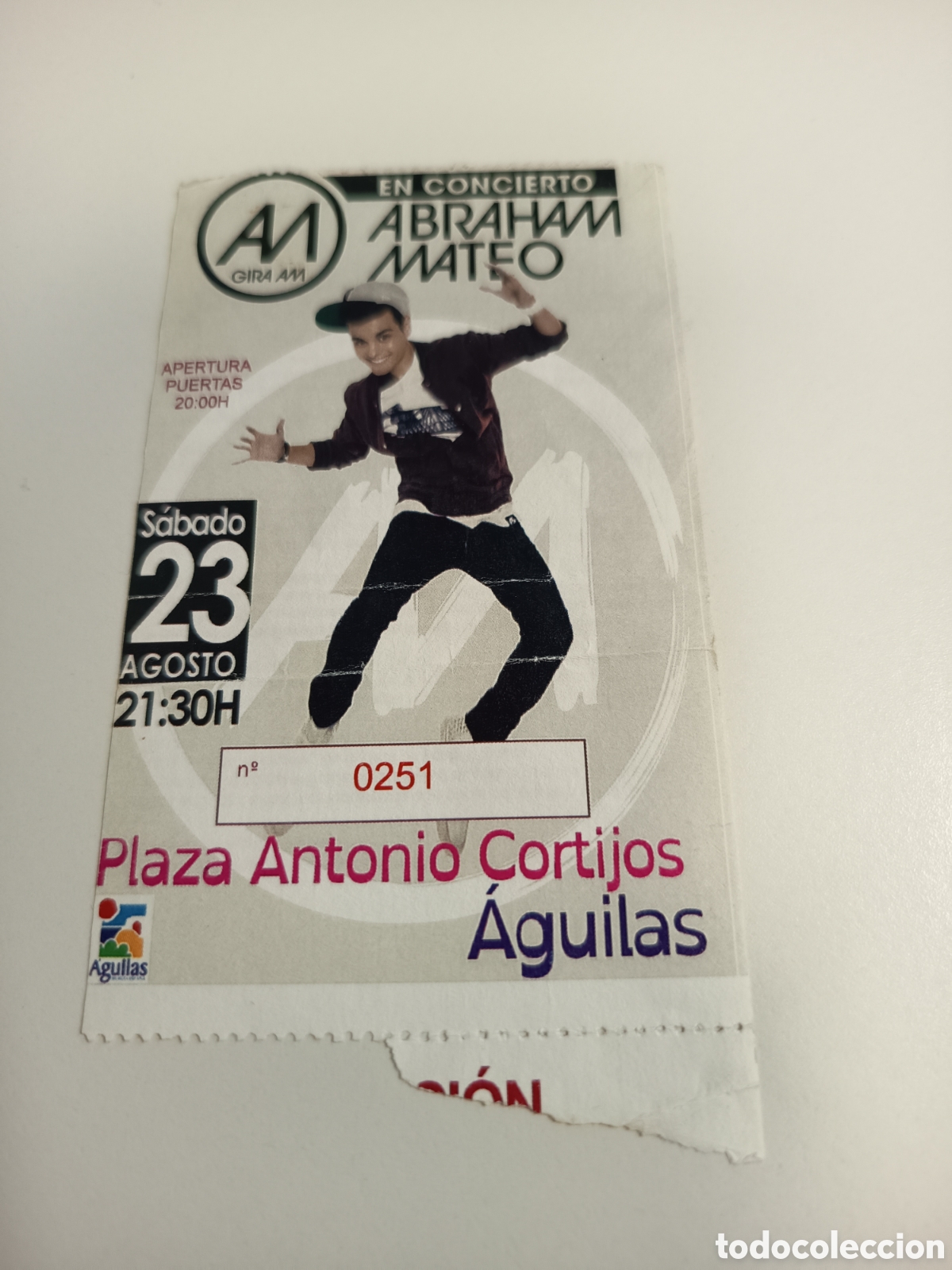Entradas antiguas de conciertos: Entrada original concierto Abraham Mateo 2014 &Aacute;guilas (Murcia) ticket biglietto billet