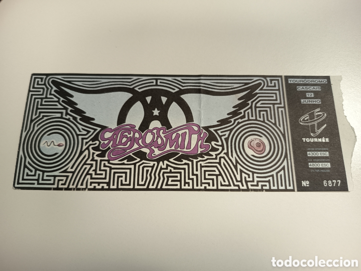 Entradas antiguas de conciertos: Entrada original concierto Aerosmith 1994 Cascais (Portugal) ticket billet biglietto