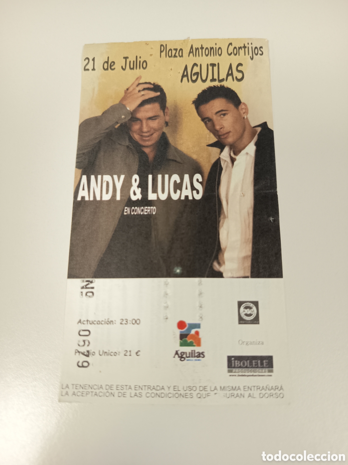 Entradas antiguas de conciertos: Entrada original concierto Andy y Lucas 2004 &Aacute;guilas (Murcia) ticket biglietto billet