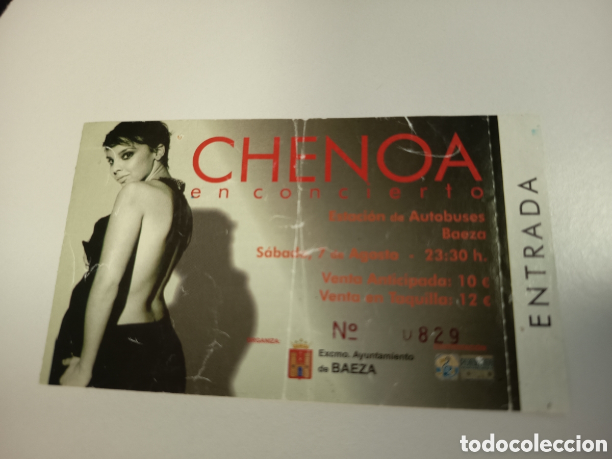 Entradas antiguas de conciertos: Entrada original concierto Chenoa 2004 Baeza (Ja&eacute;n) ticket biglietto billet