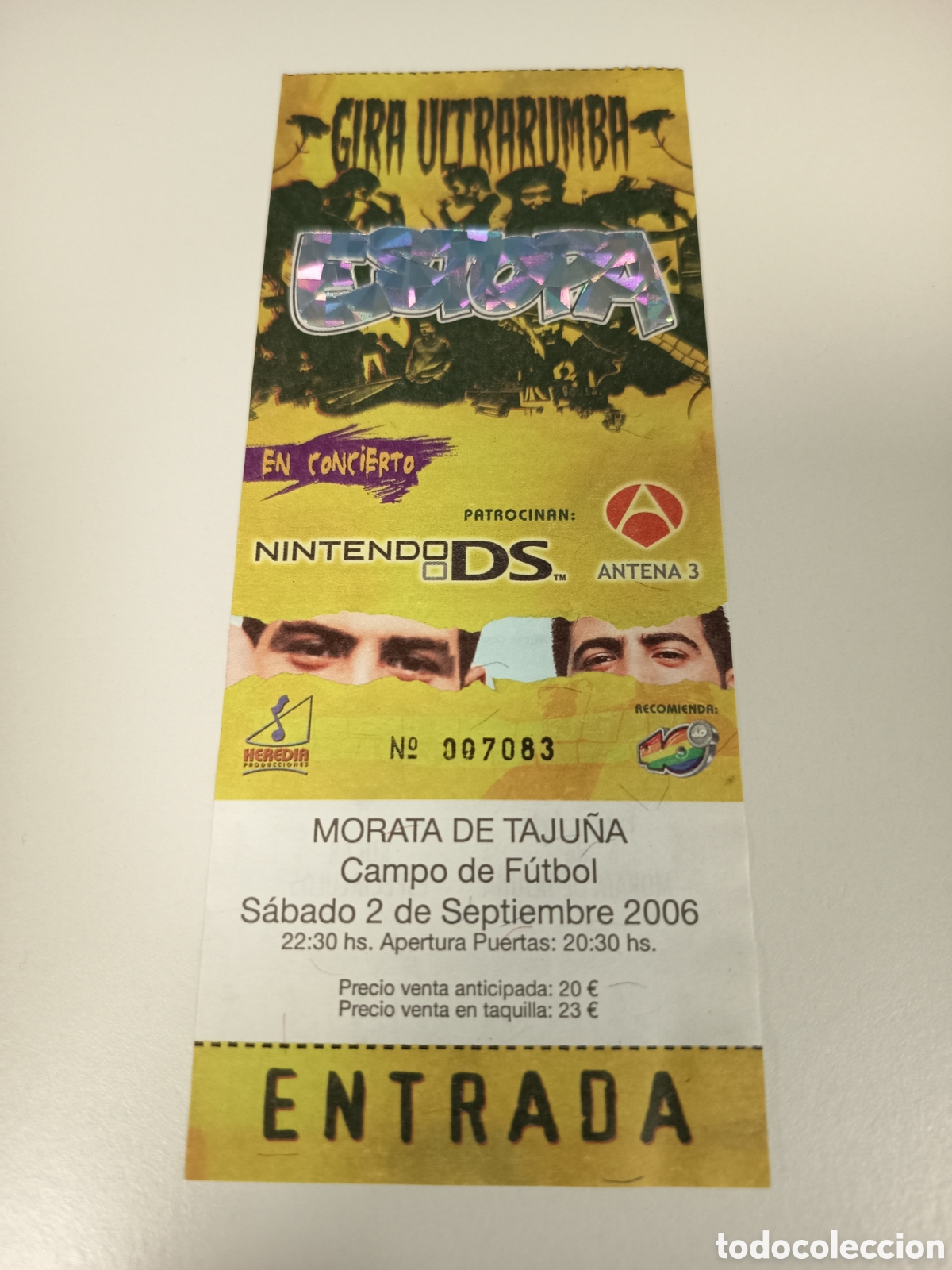 Entradas antiguas de conciertos: Entrada original concierto Estopa 2006 Morata de Taju&ntilde;a (Madrid) ticket biglietto billet