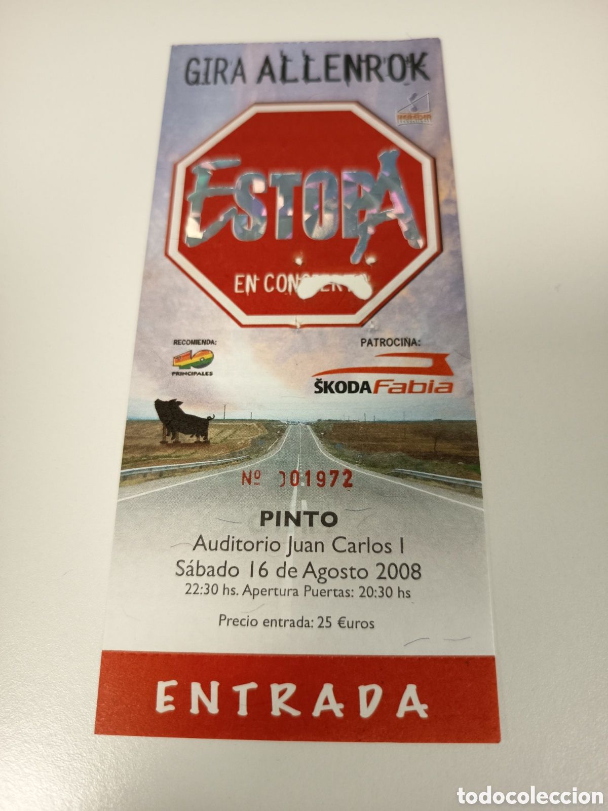 Entradas antiguas de conciertos: Entrada original concierto Estopa 2008 Pinto (Madrid) ticket biglietto billet