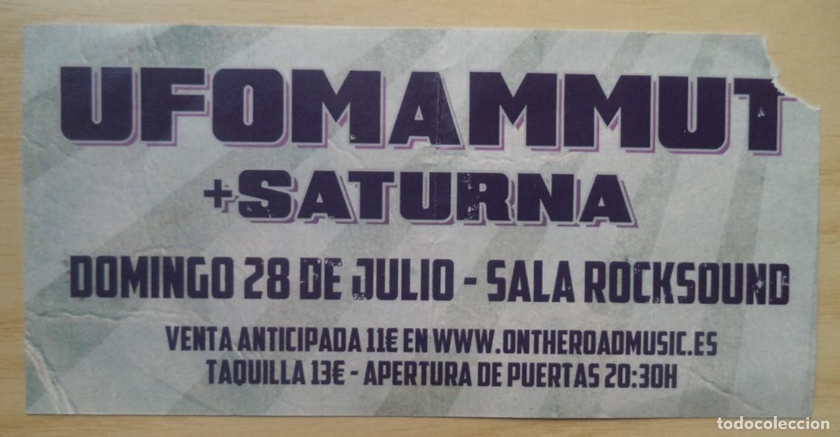 Entradas antiguas de conciertos: ENTRADA CONCIERTO UFOMAMMUT + SATURNA
