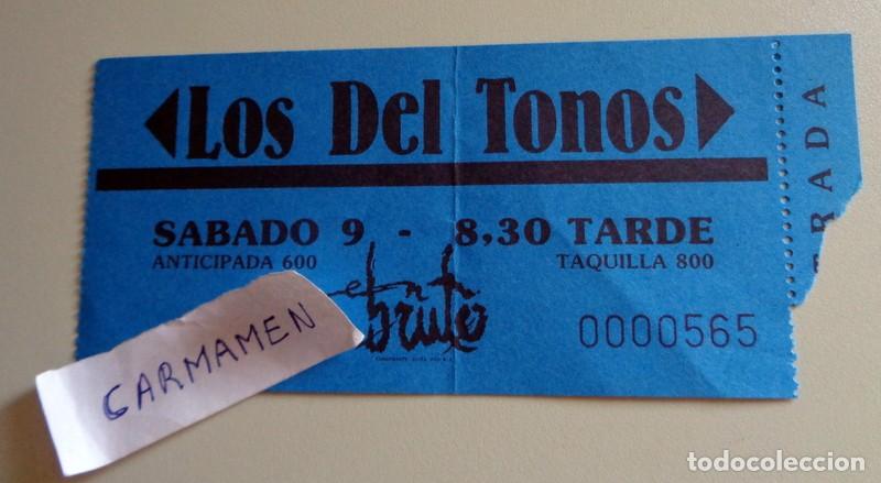 Entradas antiguas de conciertos: ENTRADA TICKET CONCIERTO - LOS DEL TONOS DELTONOS - SALA EN BRUTO - ZARAGOZA Mayo 1993