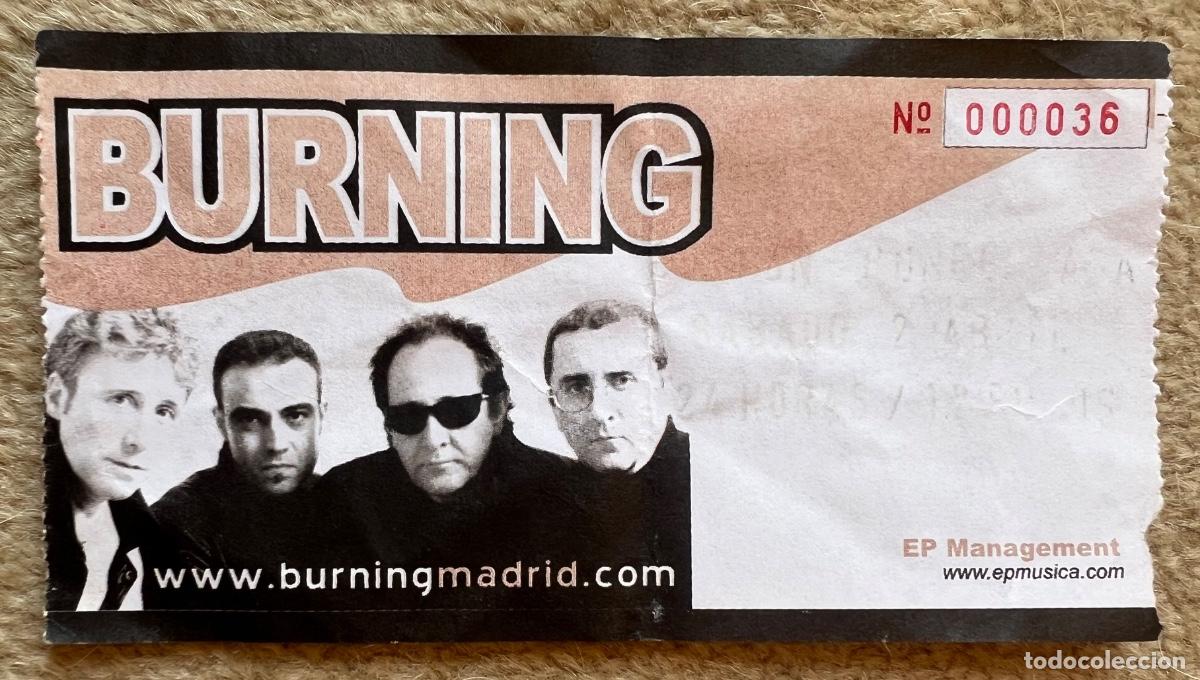 Entradas antiguas de conciertos: Entrada concierto de Burning - Kaf&eacute; Antzokia (Bilbao, 2022)