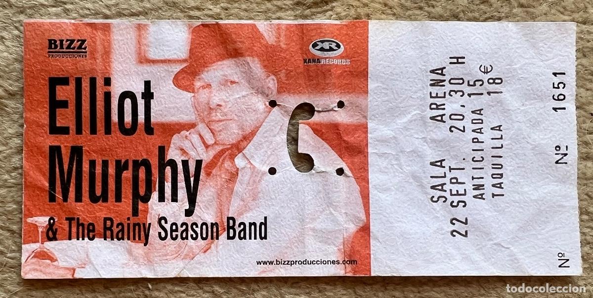 Entradas antiguas de conciertos: Entrada concierto de Elliot Murphy & The Rainy Season Band - Sala Arena (Madrid, 2022)