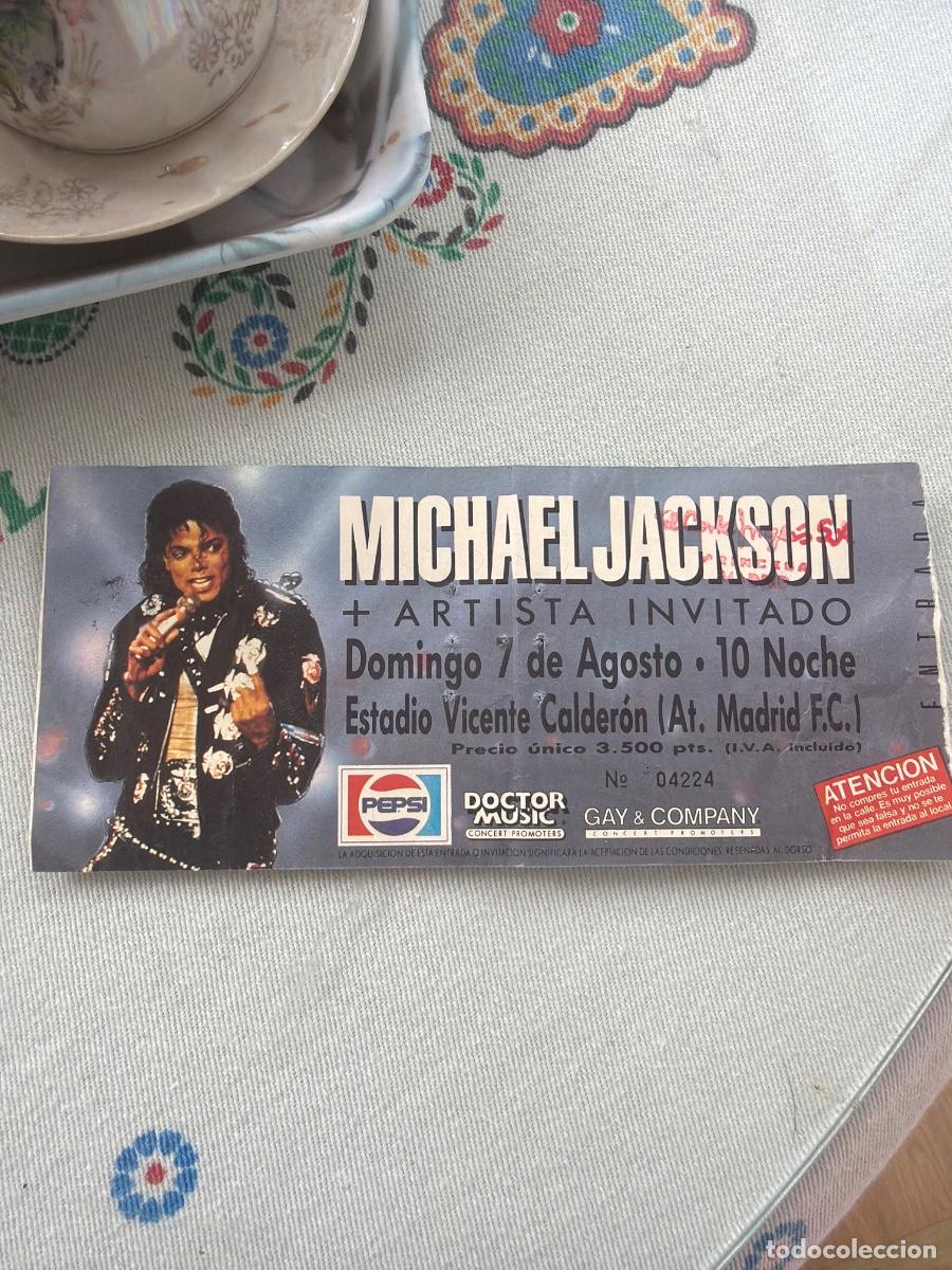 Entradas antiguas de conciertos: Michael Jackson, Entrada ORIGINAL BAD TOUR &ndash; Madrid 1988 &ndash; Vicente Calder&oacute;n