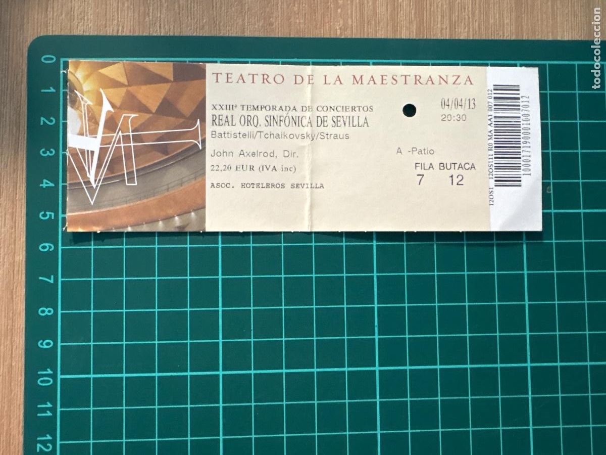 Entradas antiguas de conciertos: B2 (1). ENTRADA TEATRO DE LA MAESTRANZA CONCIERTO