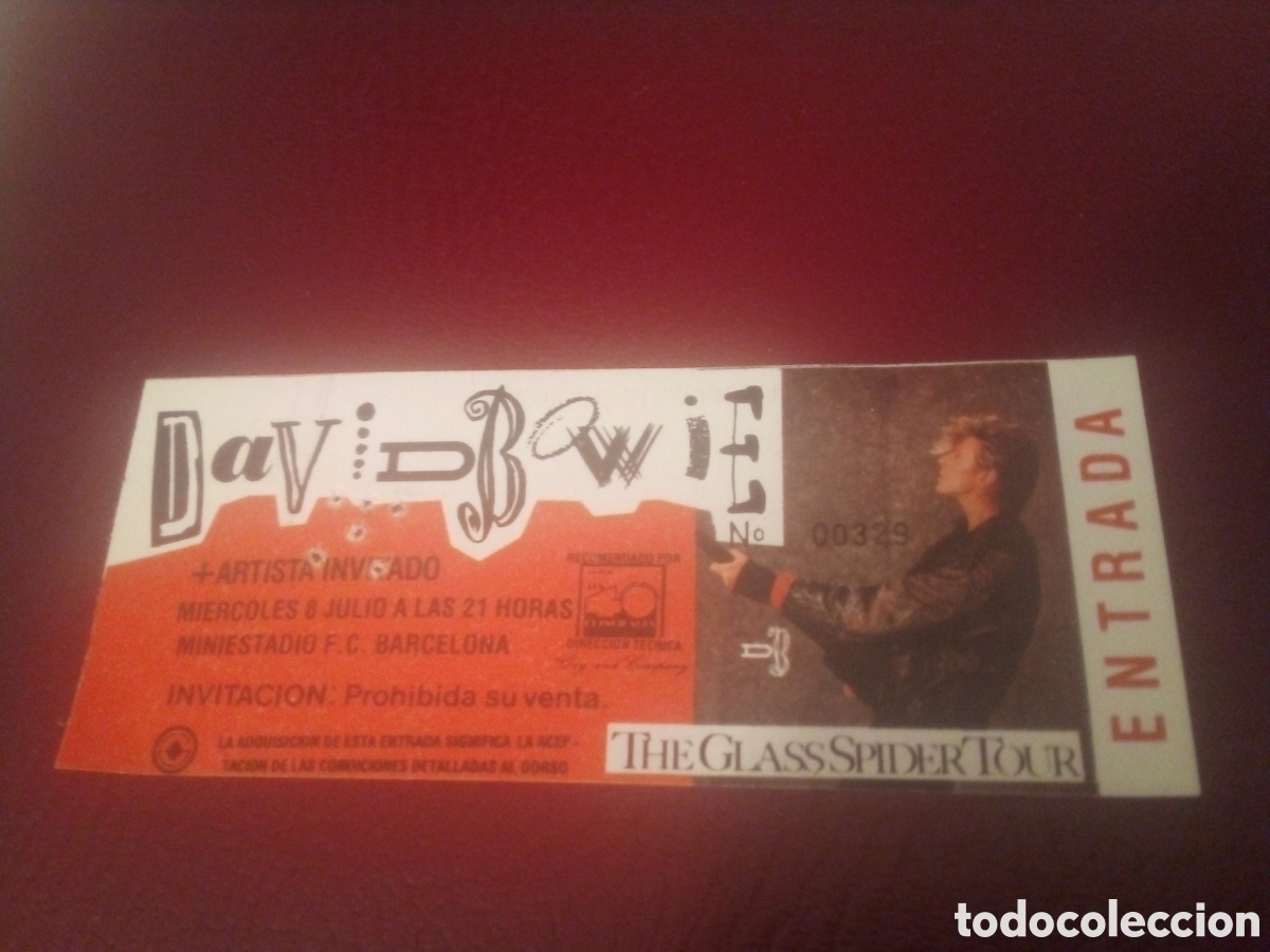 Entradas antiguas de conciertos: DAVID BOWIE entrada completa 1987 Barcelona 329