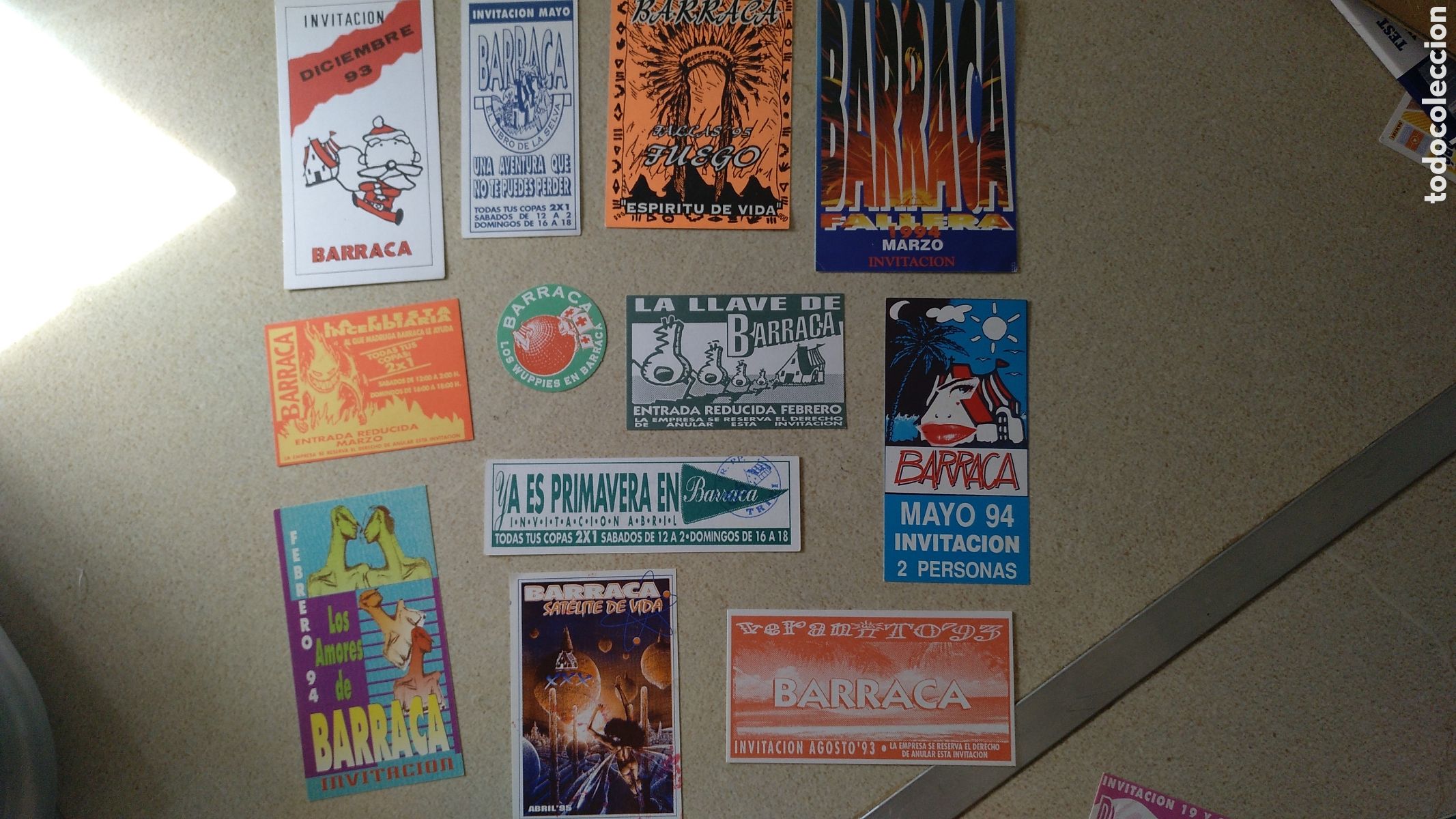 Entradas antiguas de conciertos: PIDE TUS FALTAS INVITACIONES DISCOTECA BARRACA