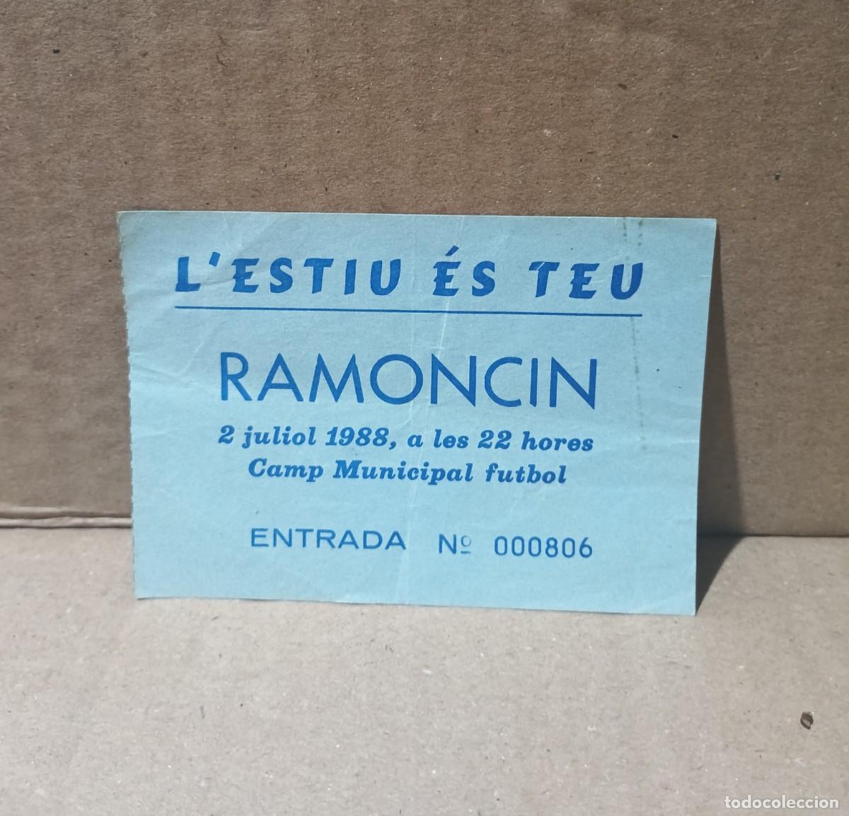Entradas antiguas de conciertos: RAMONCIN-ENTRADA-LLERONA. - Foto 2