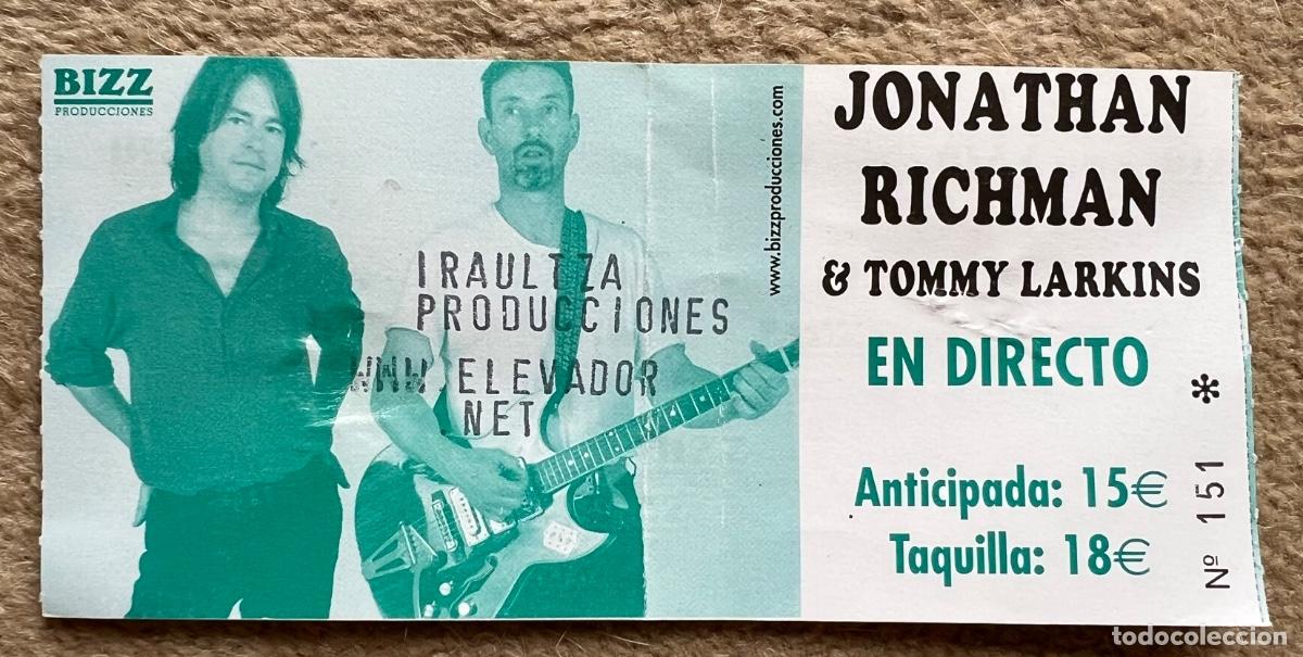 Biglietti di Concerti: Entrada concierto de Jonathan Richman & Tommy Larkins - Bilbao