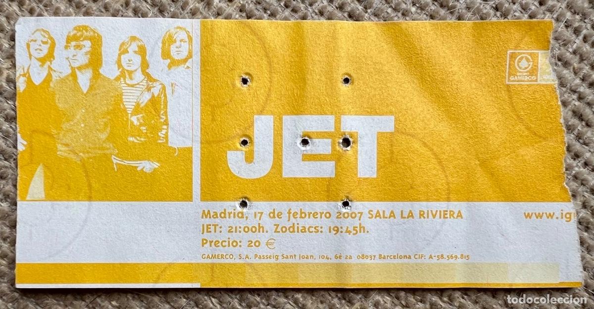 Entradas antiguas de conciertos: Entrada concierto de JET - Sala La Riviera (Madrid) - A&ntilde;o 2007
