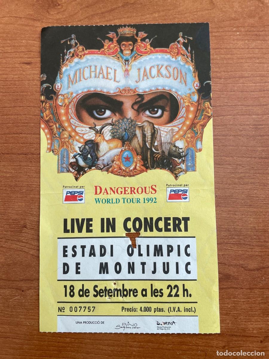Entradas antiguas de conciertos: Entrada concierto Michael Jackson &rdquo;Dangerous&rdquo; Tour - Barcelona 1992