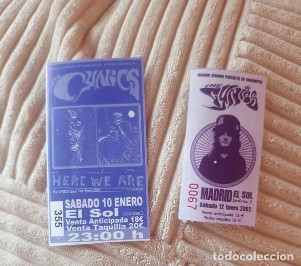 Billets de concerts: LOTE 2 ENTRADAS ANTIGUAS CONCIERTO - THE CYNICS - MADRID