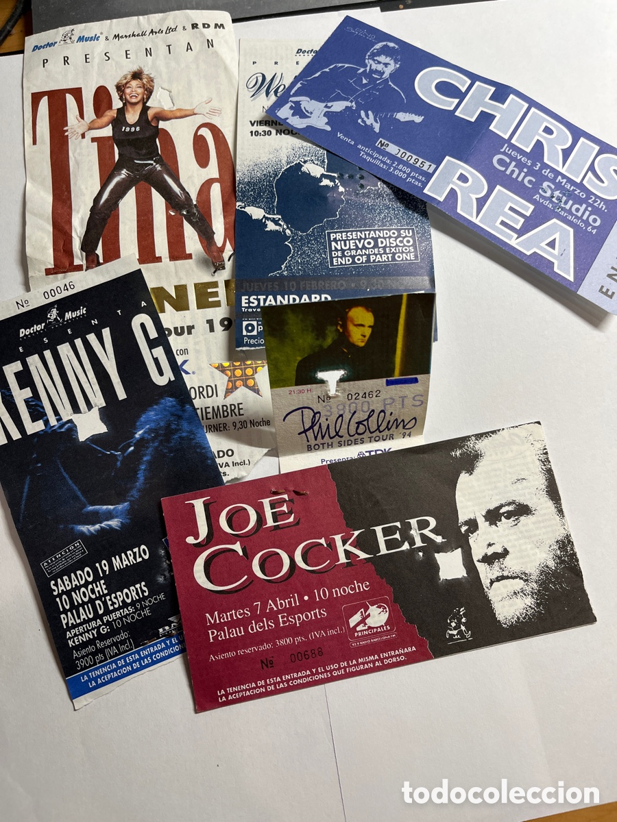 Entradas antiguas de conciertos: ANTIGUAS ENTRADAS USADAS DE CONCIERTOS