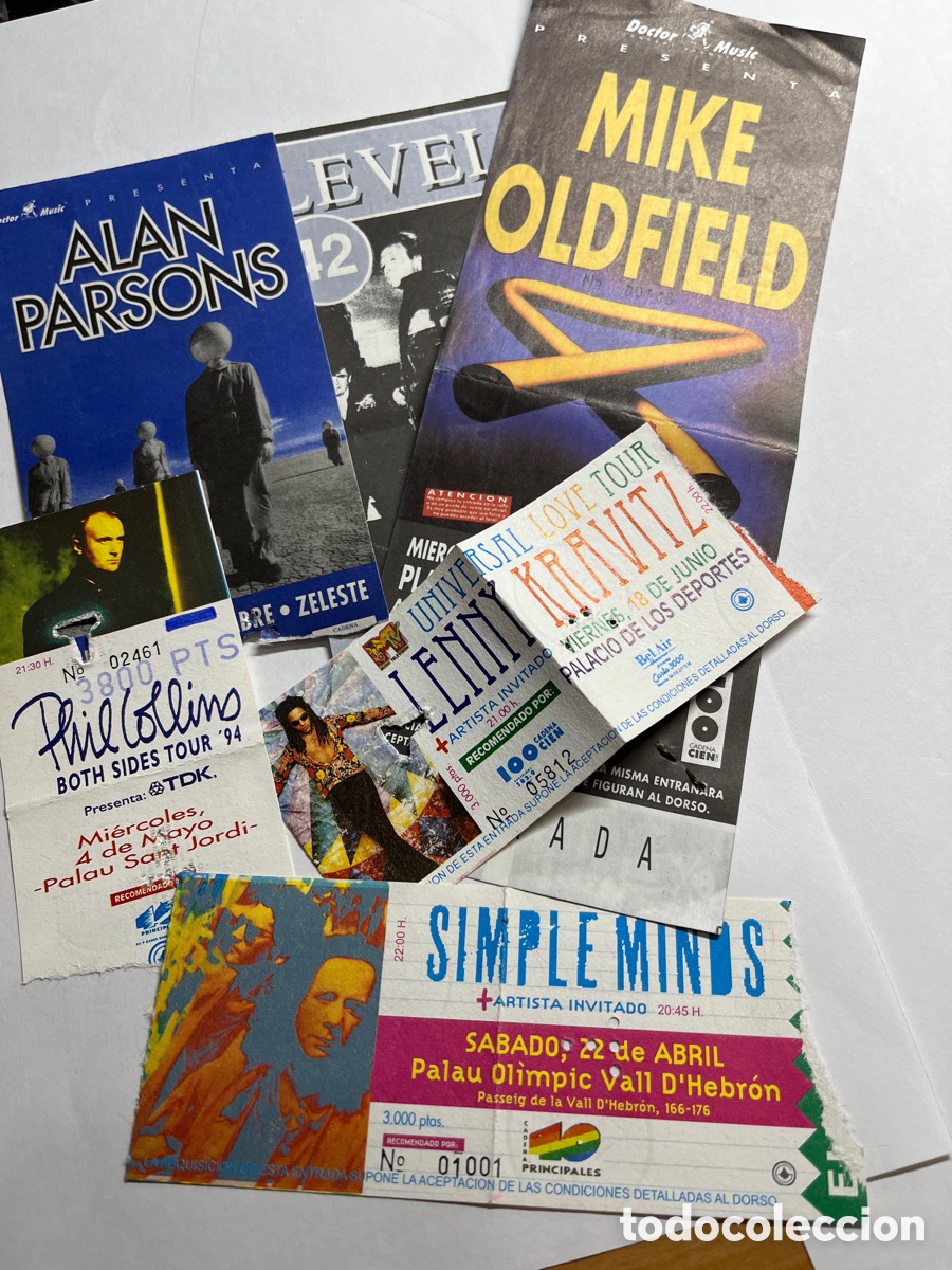 Entradas antiguas de conciertos: LOTE 6 ANTIGUAS ENTRADAS DE CONCIERTOS
