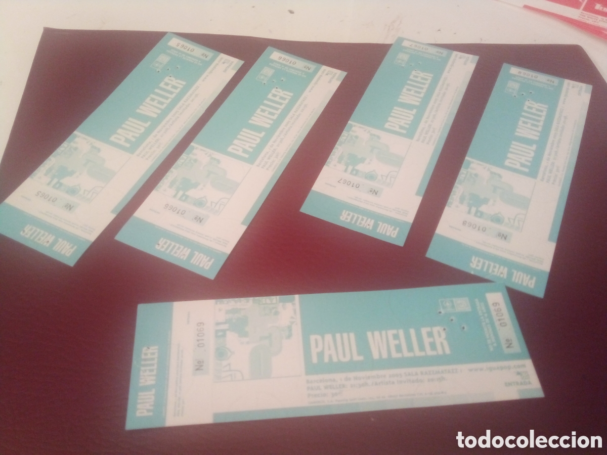 Entradas antiguas de conciertos: Lote 5 entradas completas PAUL WELLER Barcelona 2005 the Jam