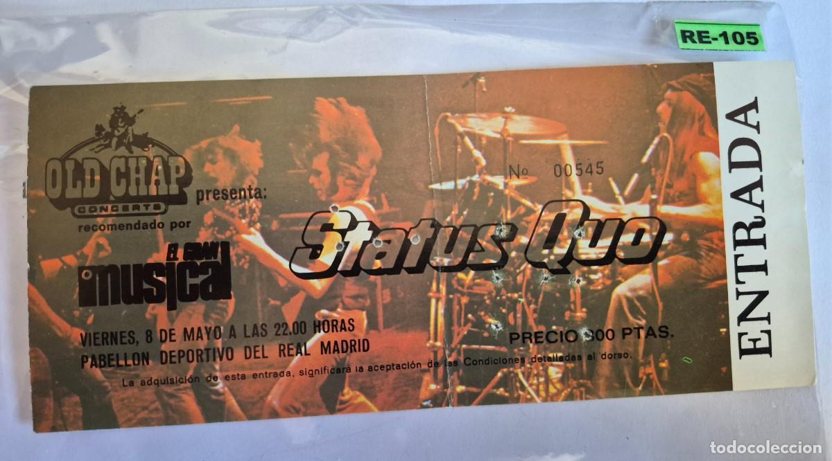 Entradas antiguas de conciertos: Status Quo - entrada de concierto